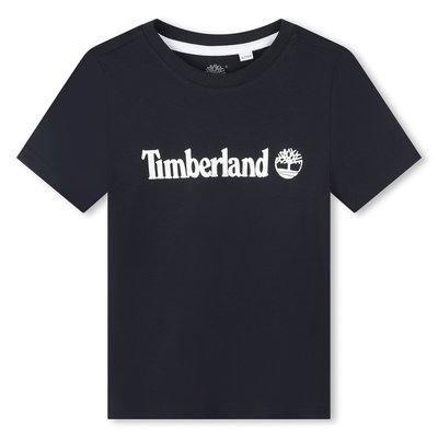 Logo Print T-Shirt in Jersey Cotton with Short Sleeves TIMBERLAND