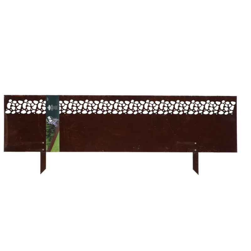 Bordure jardin acier rouillé ajourée 105x35cm, ESSCHERT DESIGN