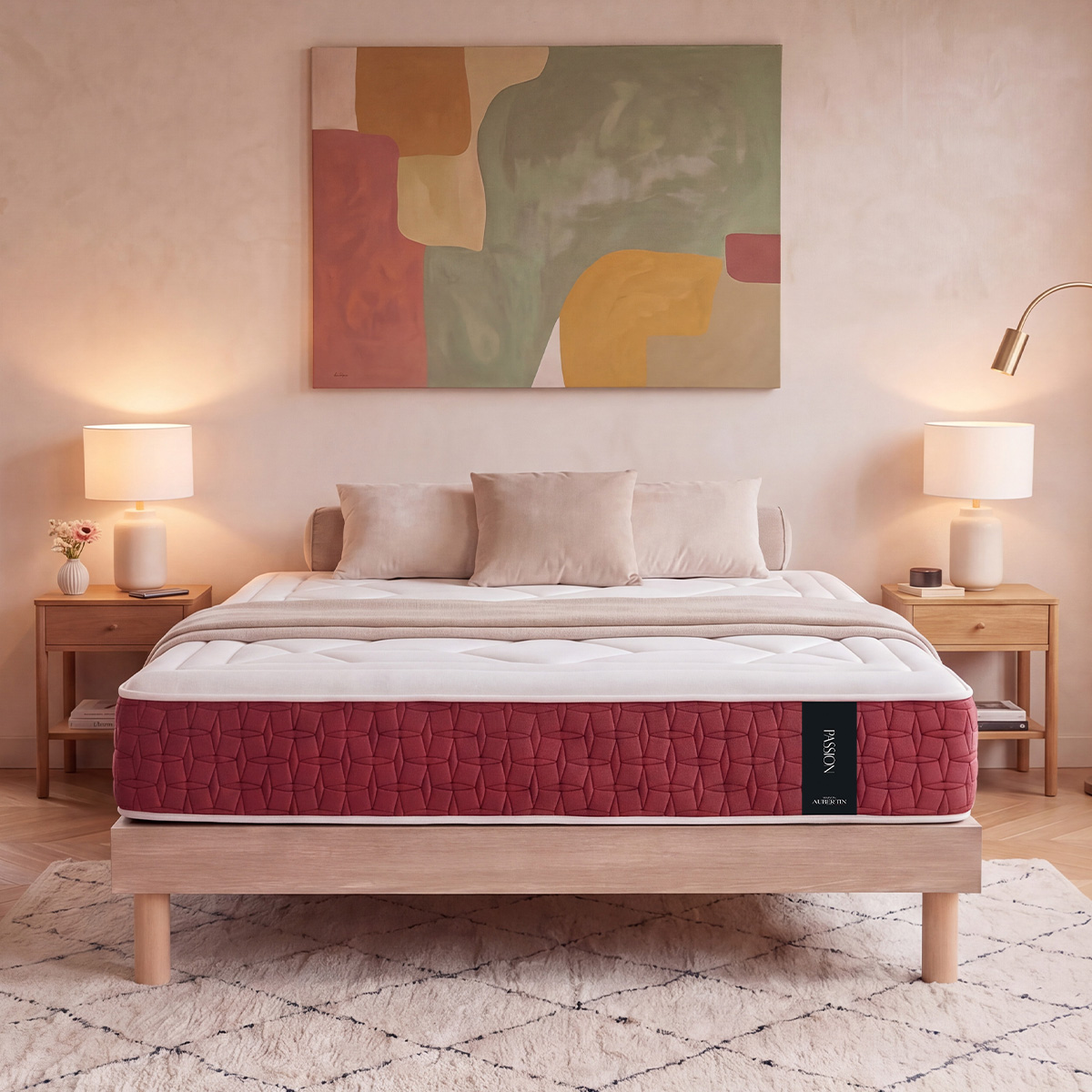 Ensemble Matelas PASSION et Sommier SÉLÉNA, MAISON AUBERTIN