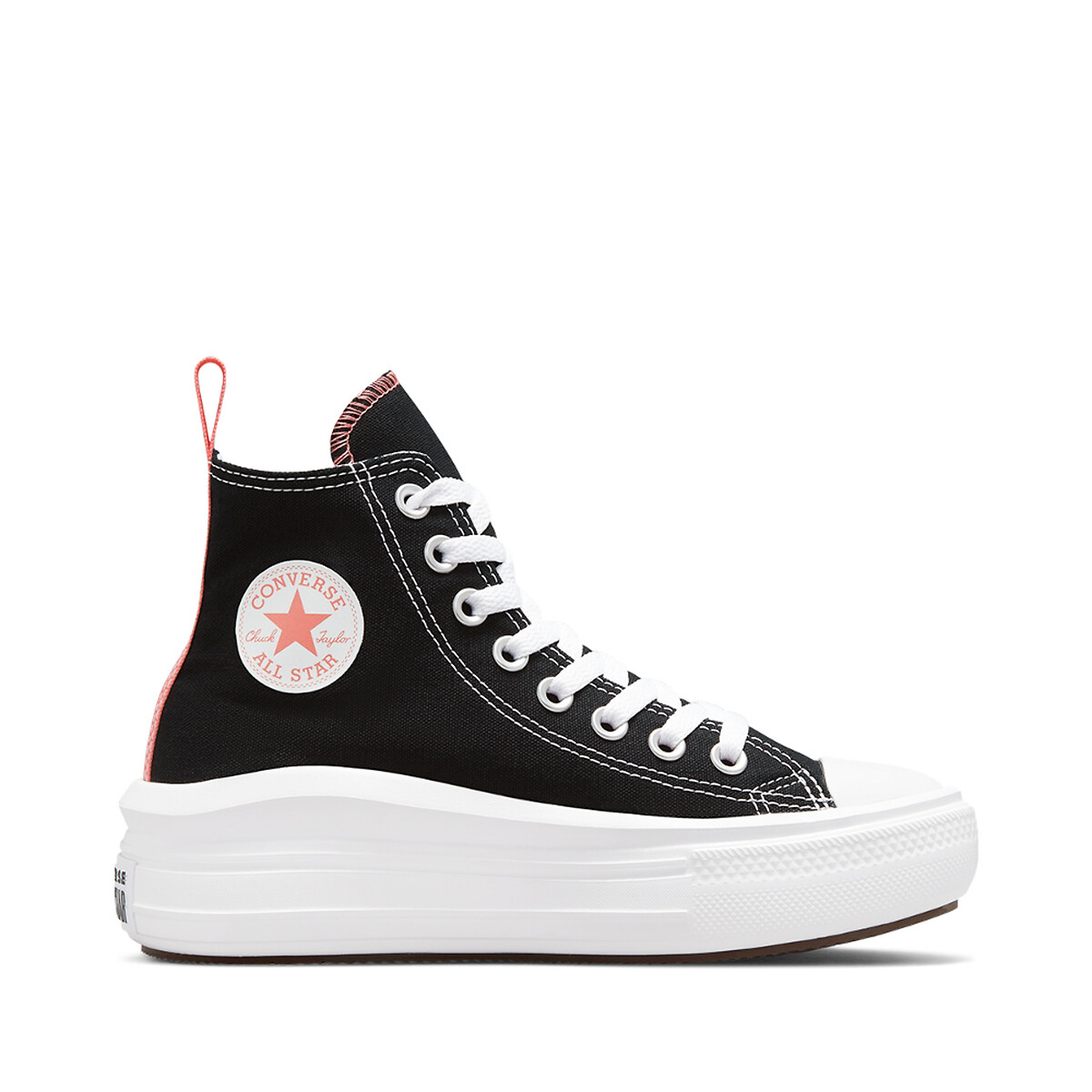Kids chuck taylor all star move canvas high top trainers, black ...