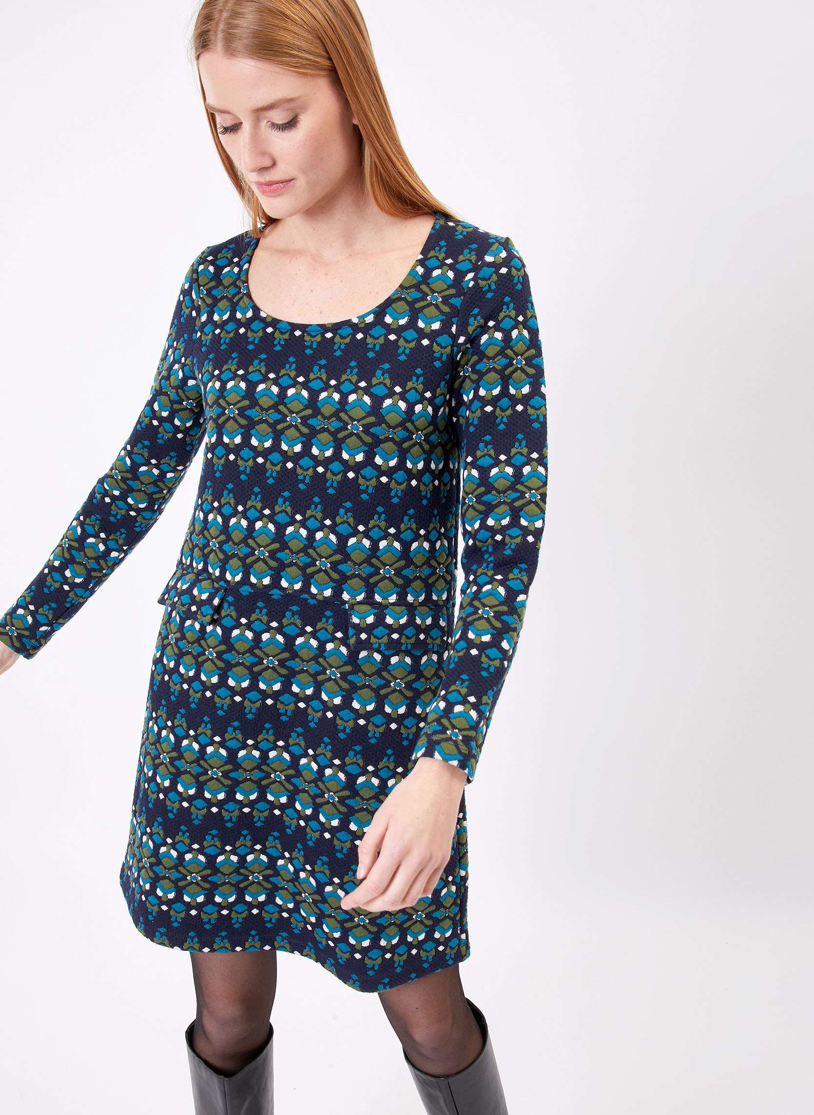 Robe droite imprimée en maille OSIE, PRINCESSE NOMADE