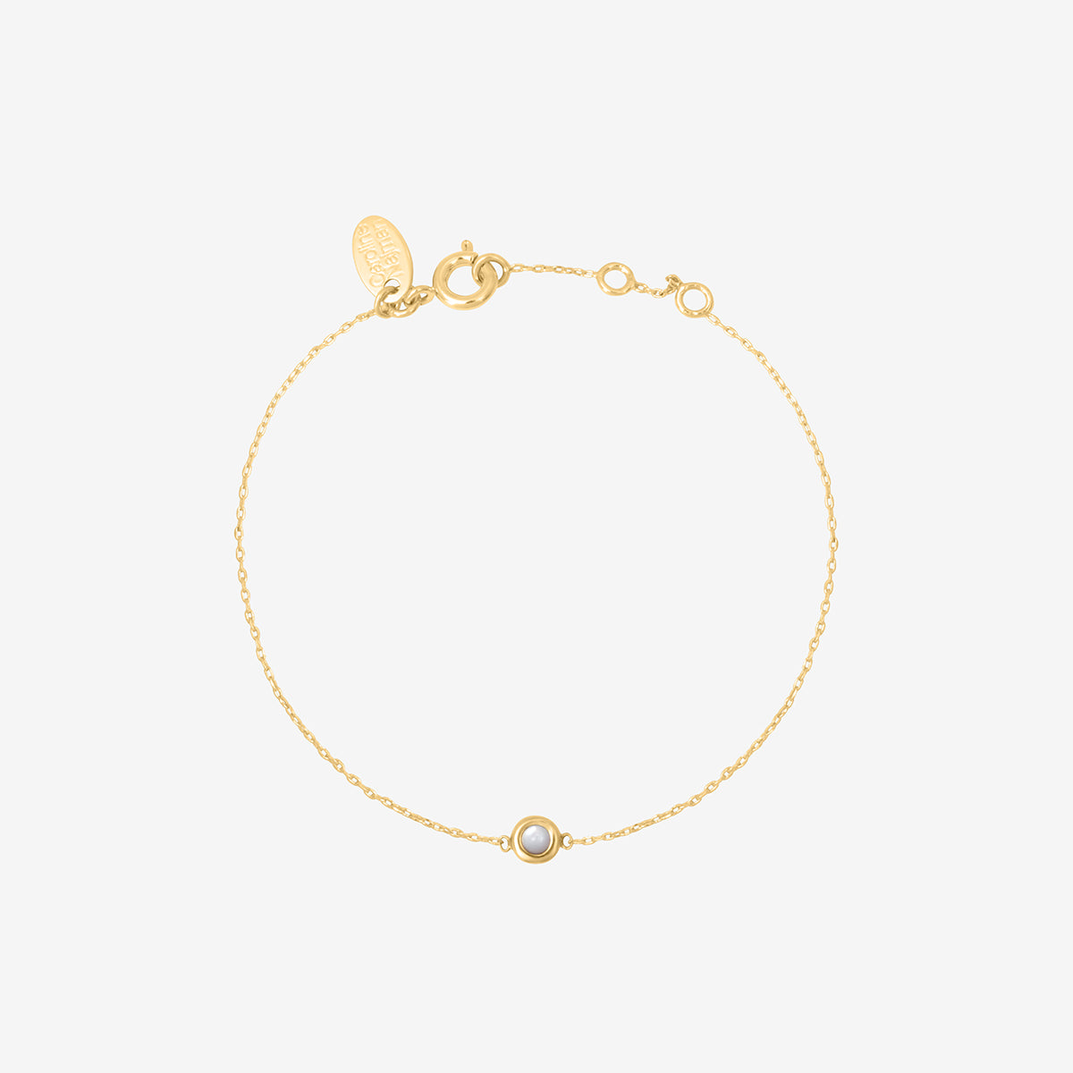 Bracelet doré nacre blanche - tiny, CAROLINE NAJMAN