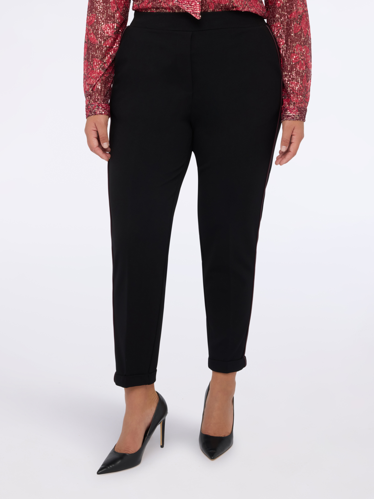 Pantalon Joggers avec passepoil latéral, FIORELLA RUBINO
