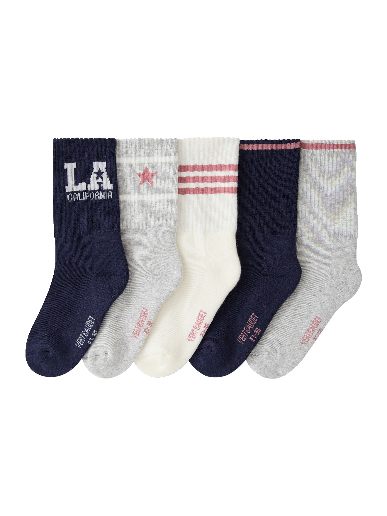 Lot de 5 chaussettes sport, VERTBAUDET