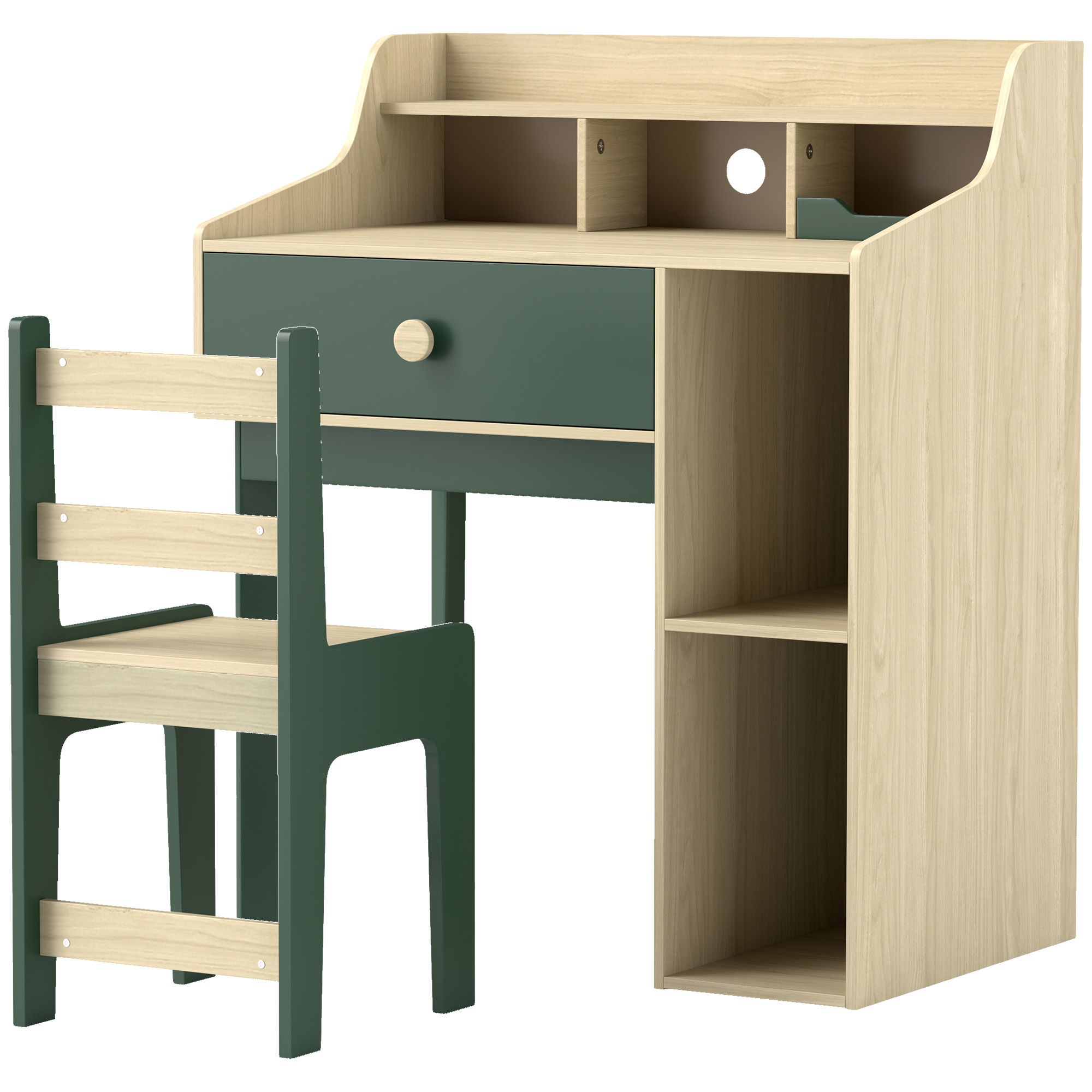 Bureau d'enfant avec chaise MDF Vert, AIYAPLAY
