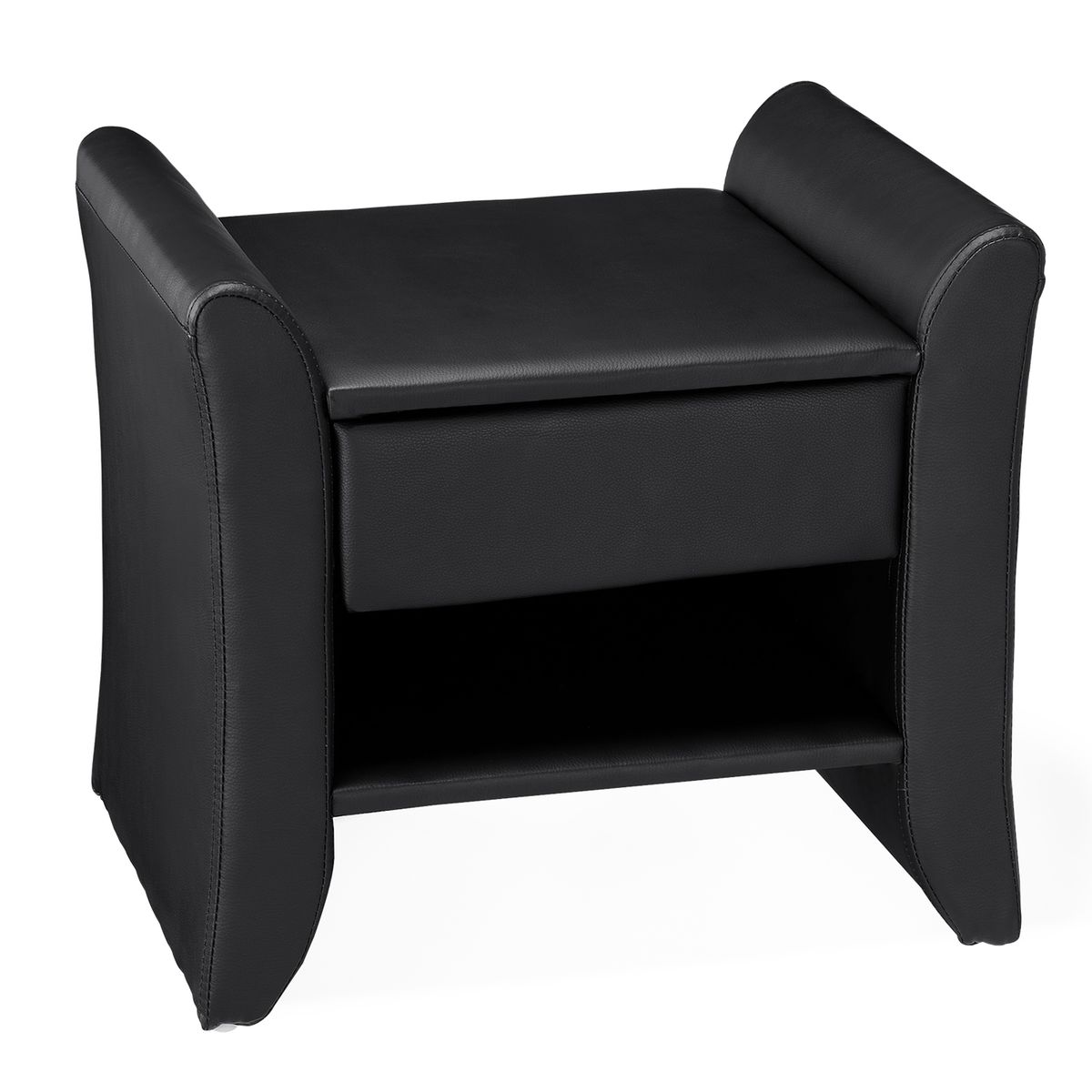 table de chevet simili avec tiroir et etagere