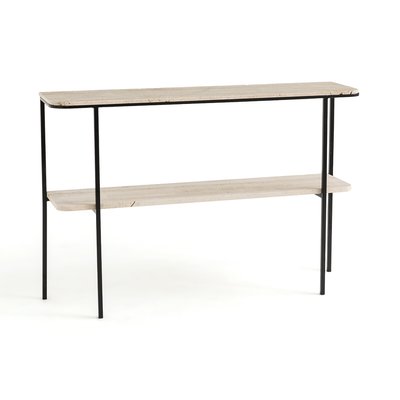 Honorianne Travertine & Metal Console Table AM.PM