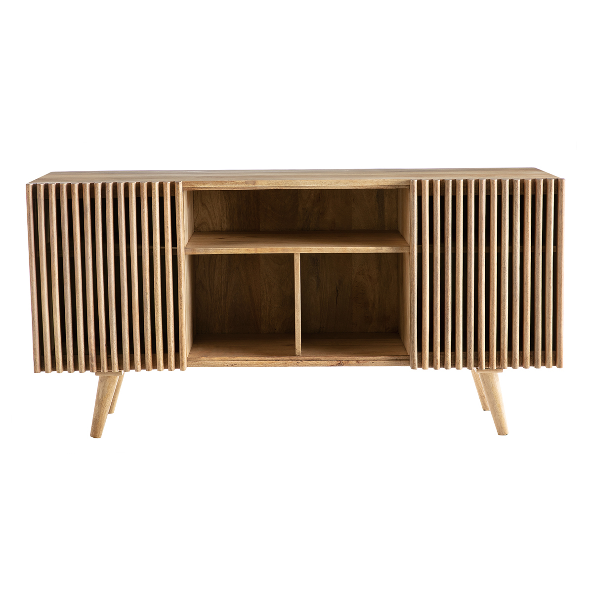 Buffet scandinave en bois 2 portes coulissantes L140 cm ALBA, MILIBOO