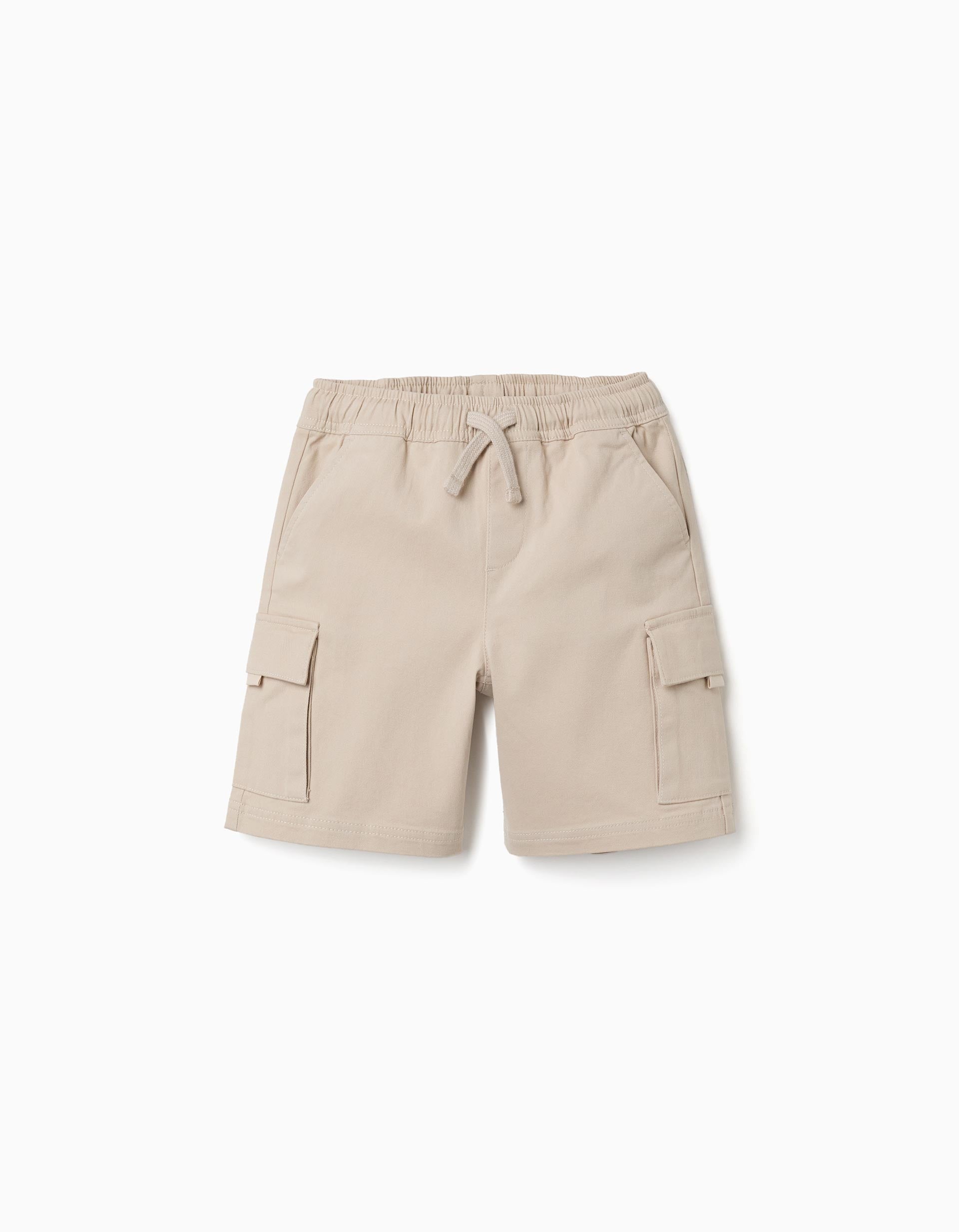 Short long cargo en sergé avec cordon de serrage, ZIPPY