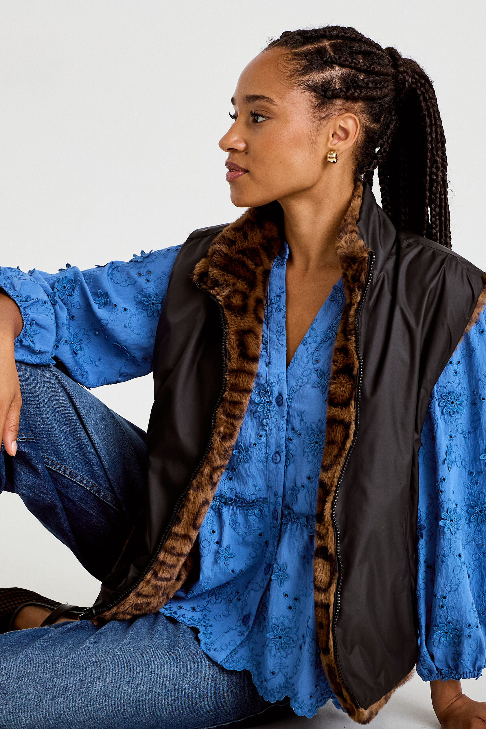 Veste réversible sans manches, CACHE CACHE