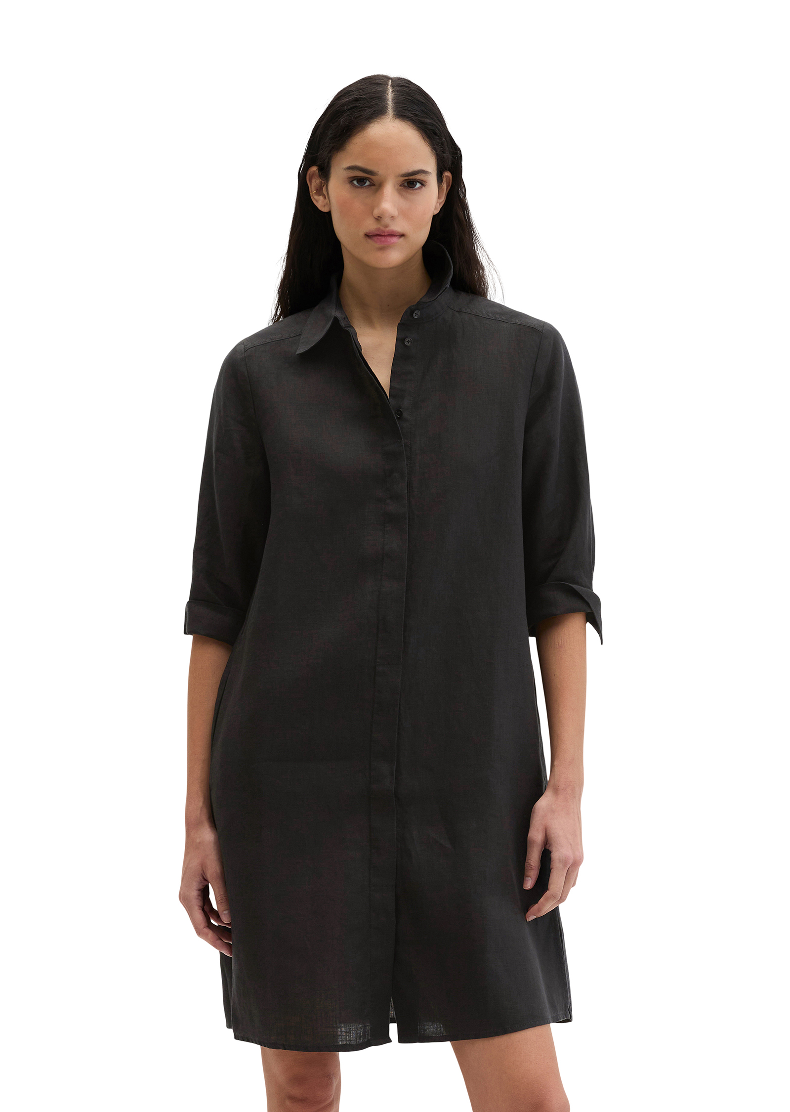 Robe en lin loose avec fermeture éclair sans couture, MARC O'POLO