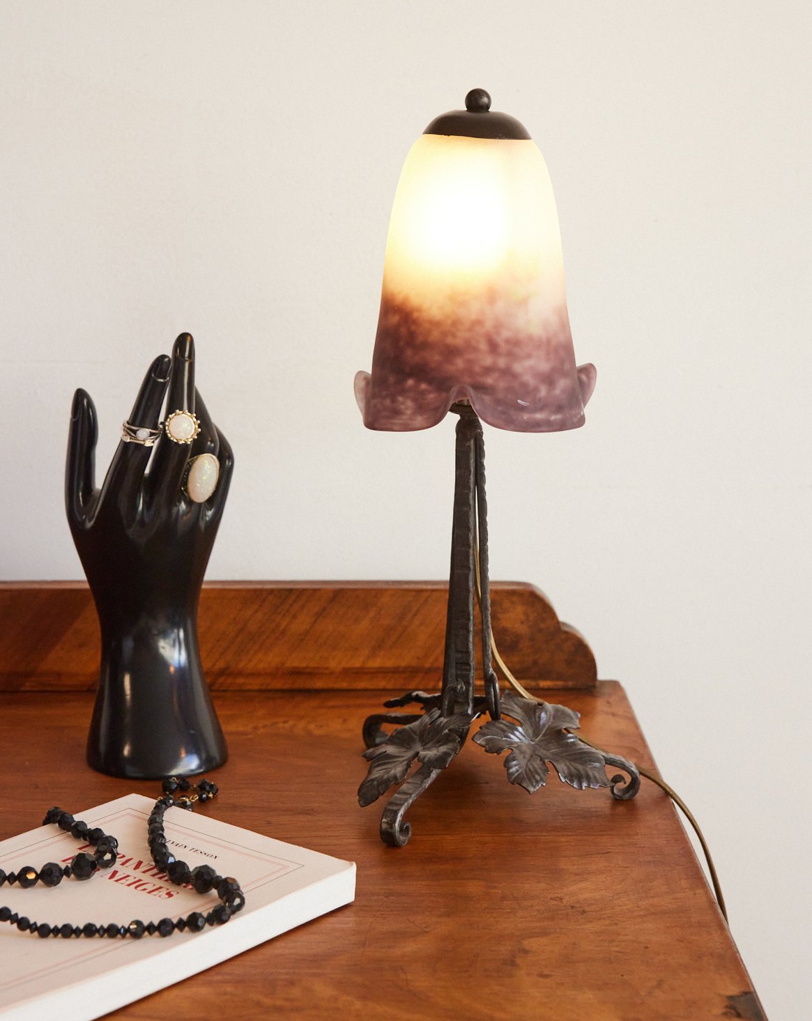 Lampe à poser Art nouveau Colette N°449 - Bon état, DEBONGOUT