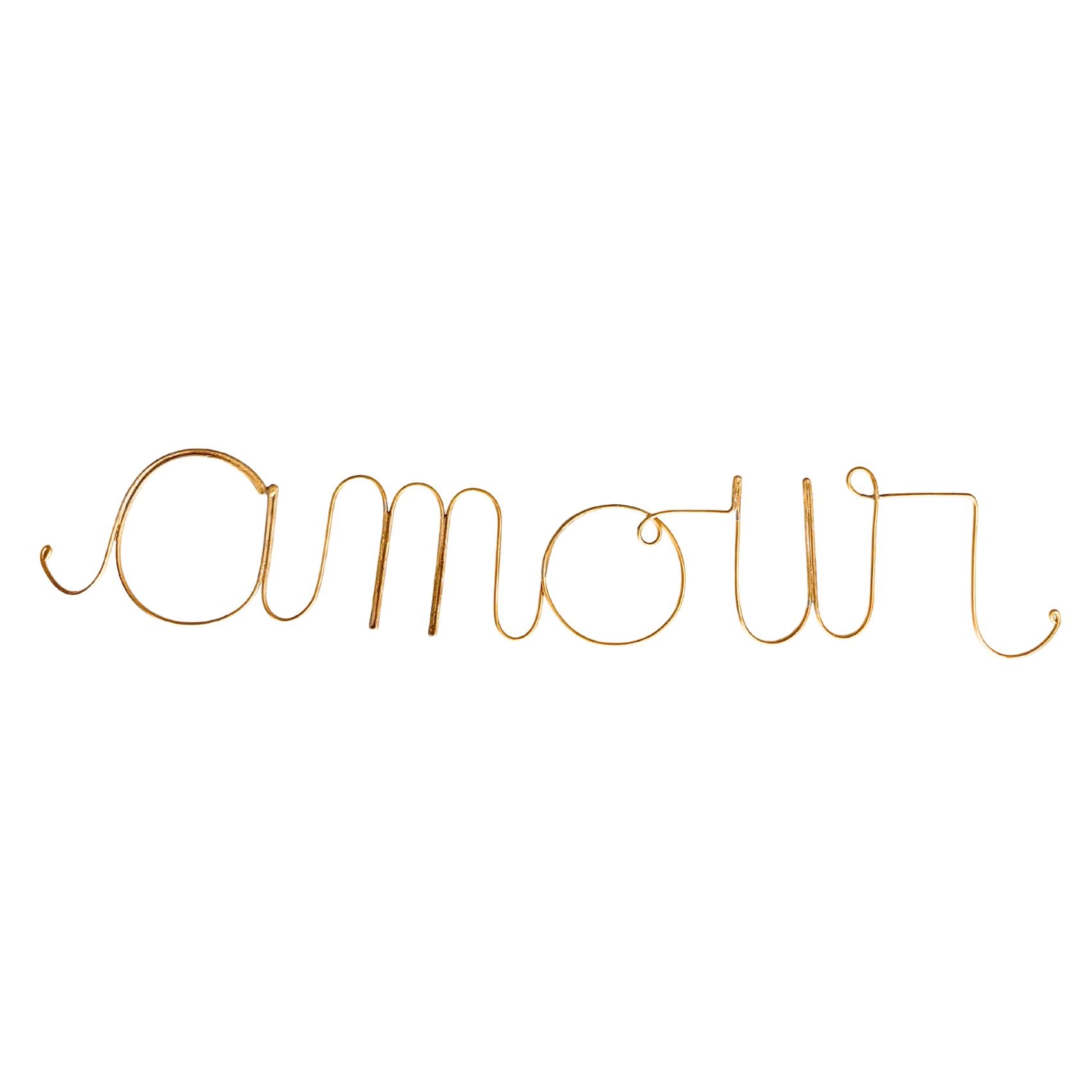 Mot fil de laiton doré "AMOUR" - LOJI, HOME MAISON