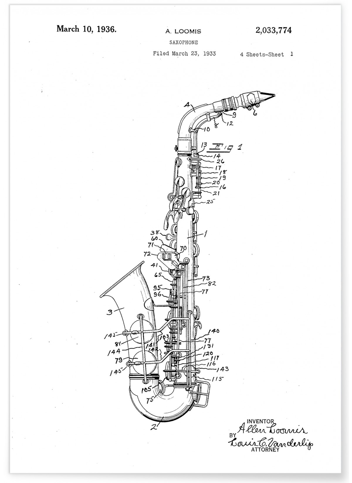 Affiche Brevet Saxophone, L'AFFICHERIE