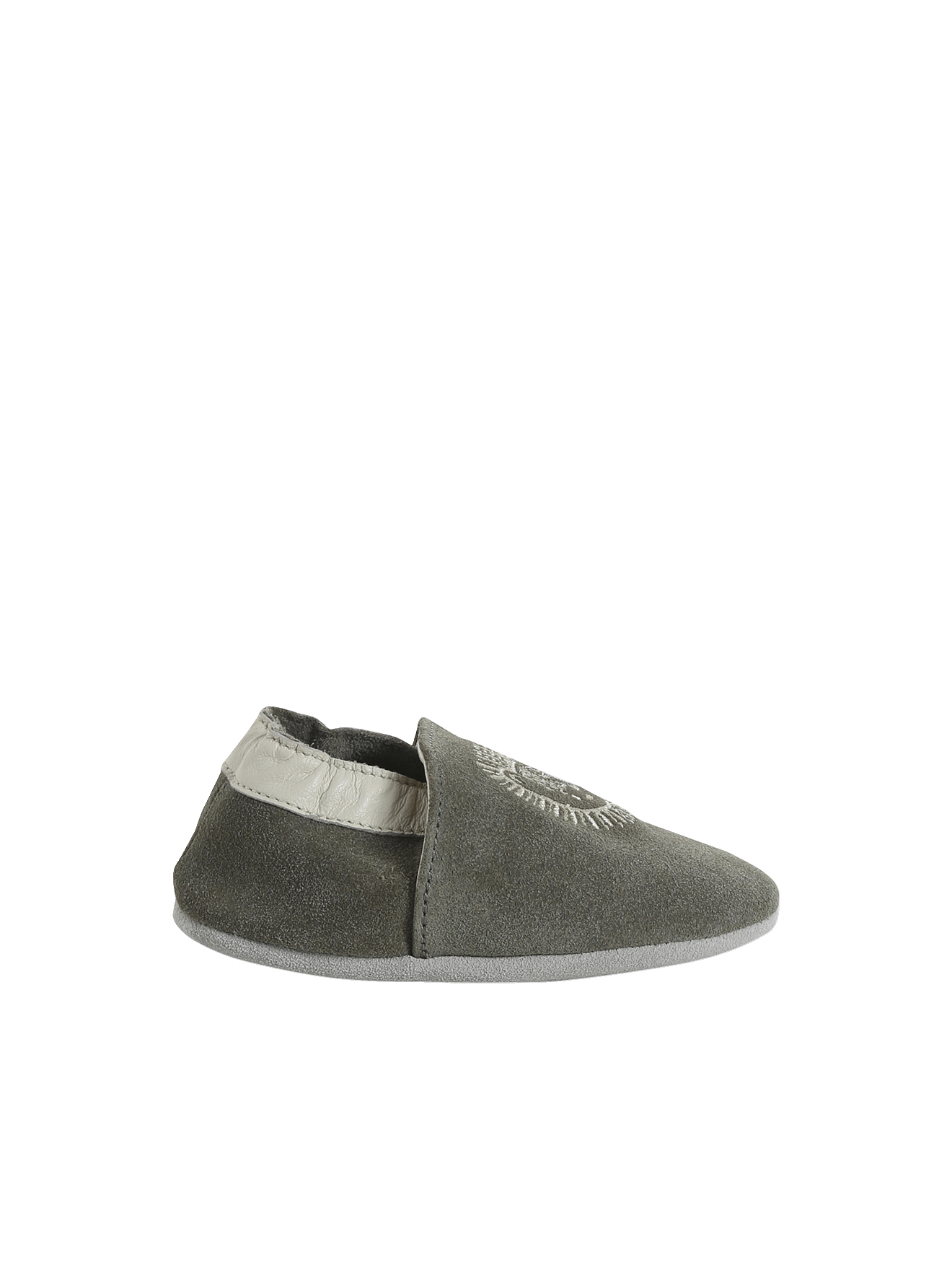 Chaussons élastiqués en cuir souple, VERTBAUDET