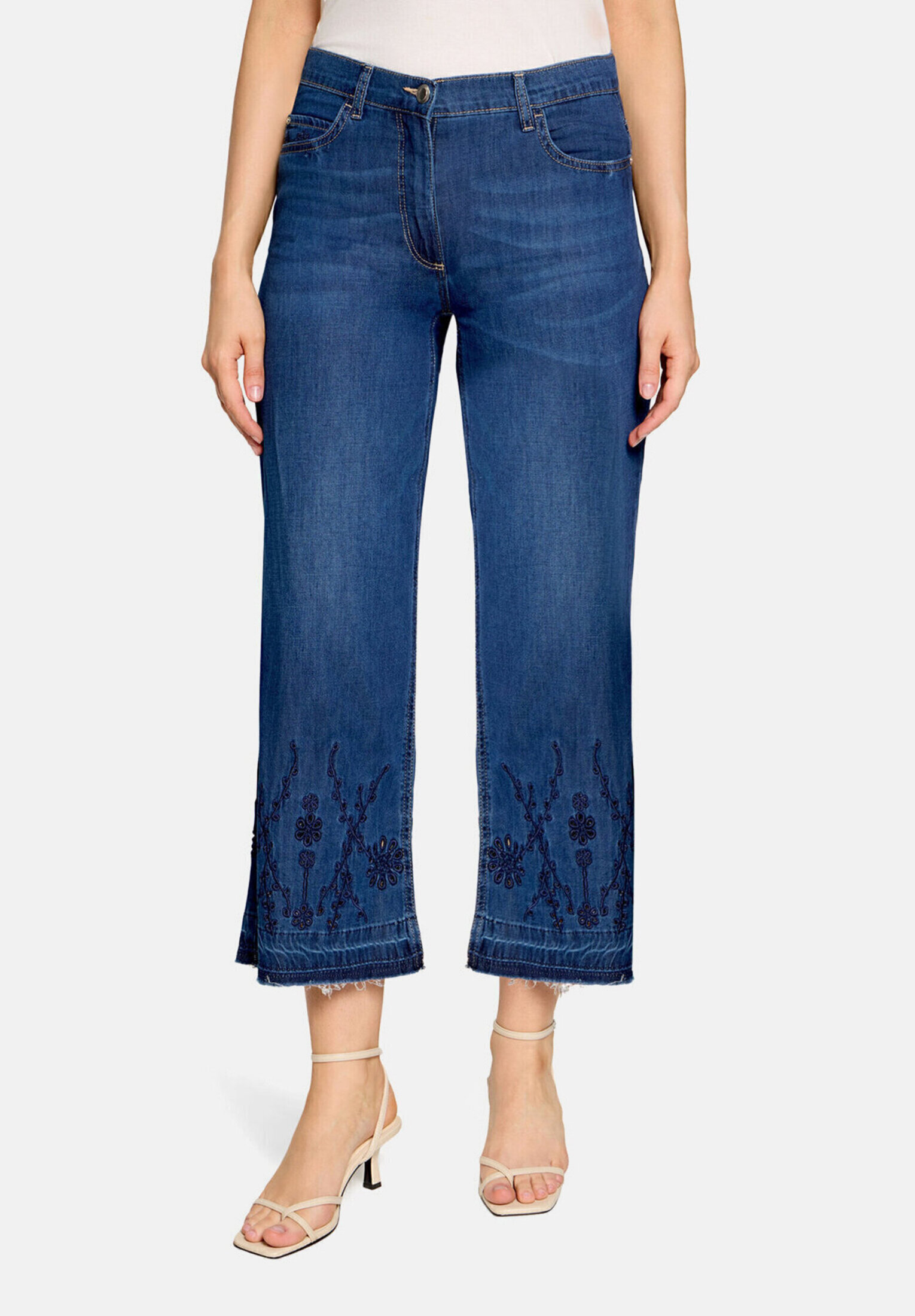 Pantalon casual à effet délavé, BETTY BARCLAY