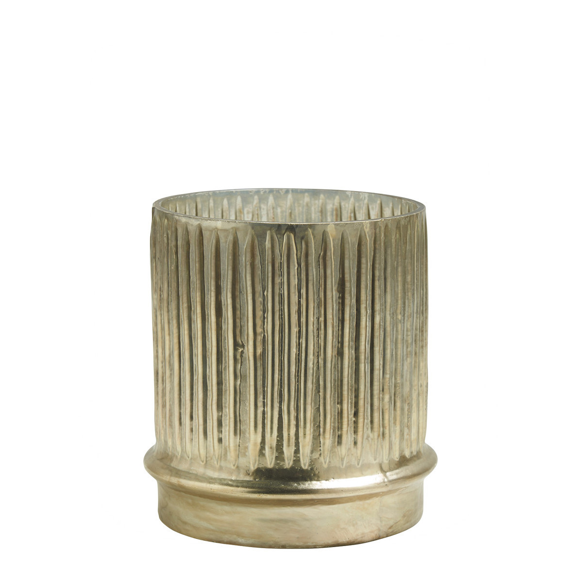 Photophore vase en verre, BLANC D’IVOIRE