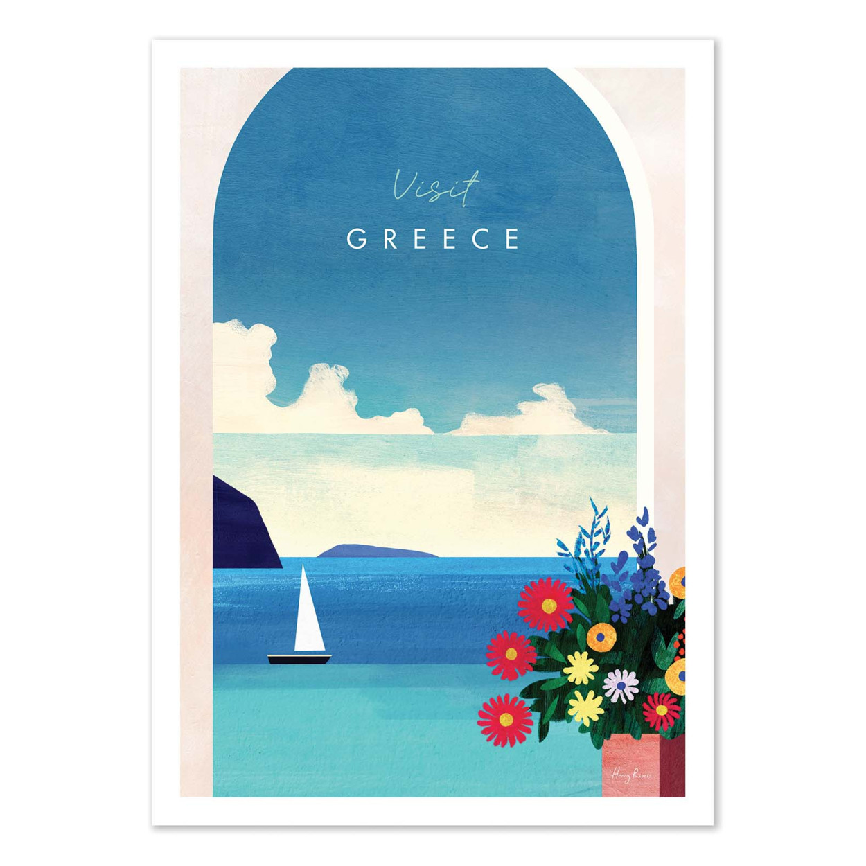 Affiche d'art - Visit Greece Version 2 - Henry Rivers, WALL EDITIONS