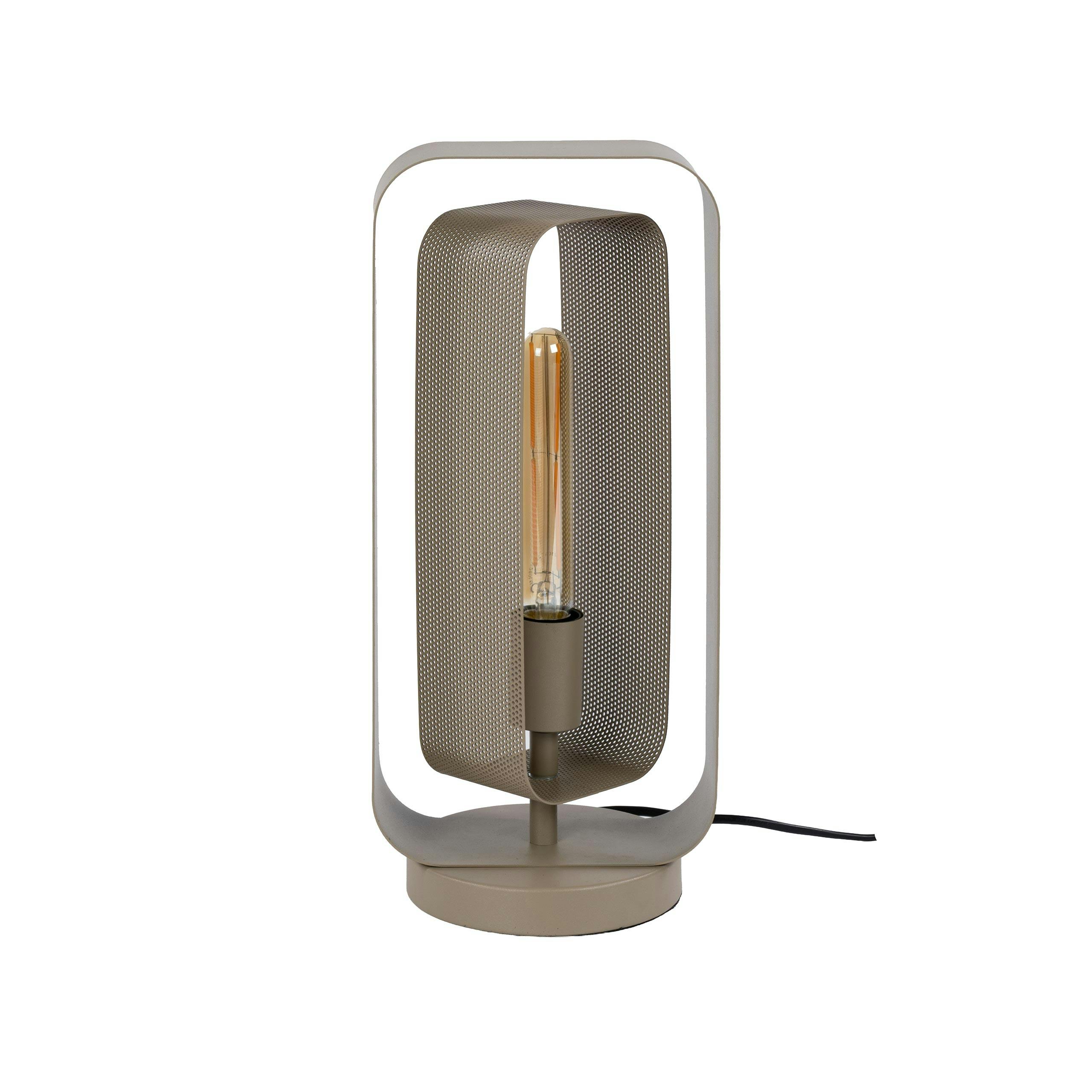 Lampe design beige à double cadre métal RALF, PIER IMPORT