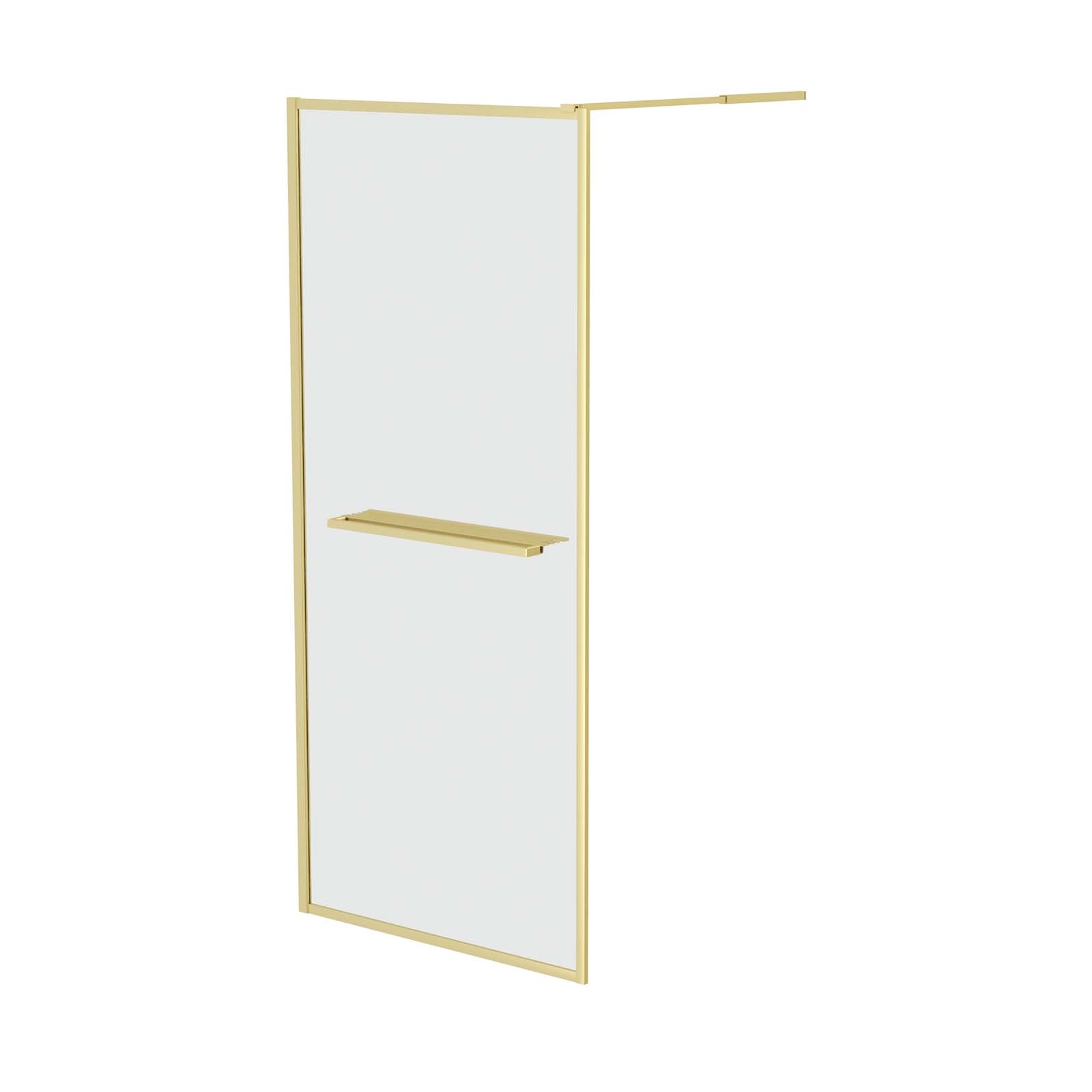 Paroi de douche à l’italienne avec étagère et porte-serviette, HOME MAISON
