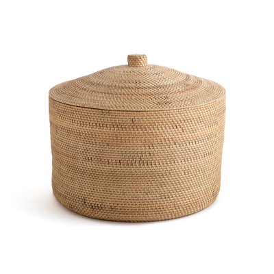 Mirella Rattan and Woven Bamboo Basket AM.PM