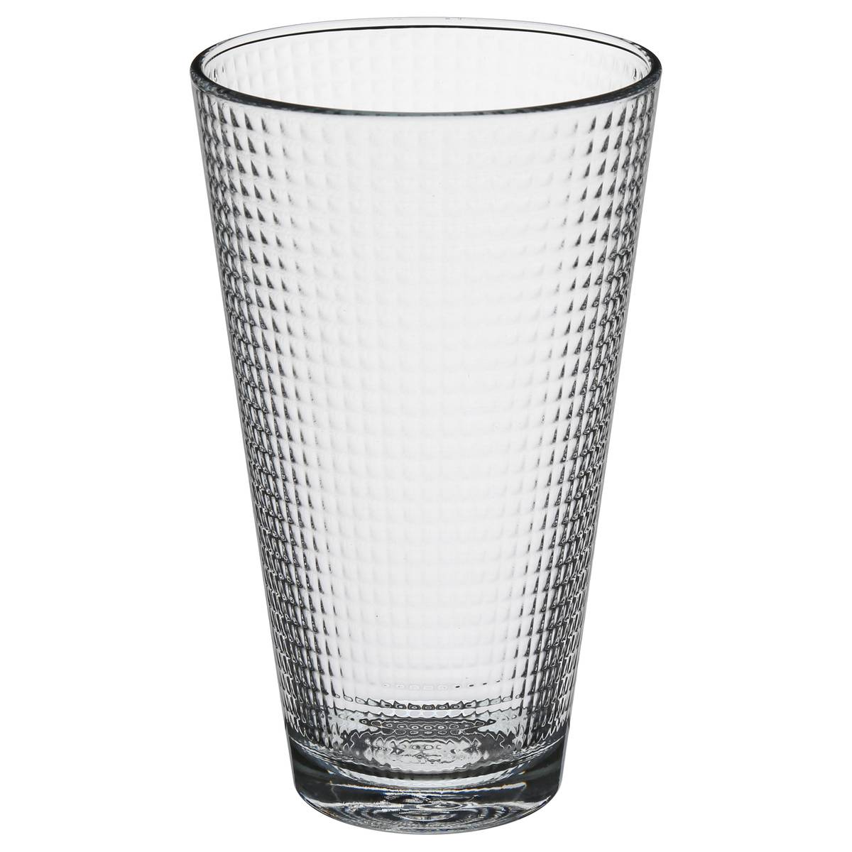 Lot de 6 verres hauts en verre texturé 34 cl BENIT'EAU, SECRET DE GOURMET
