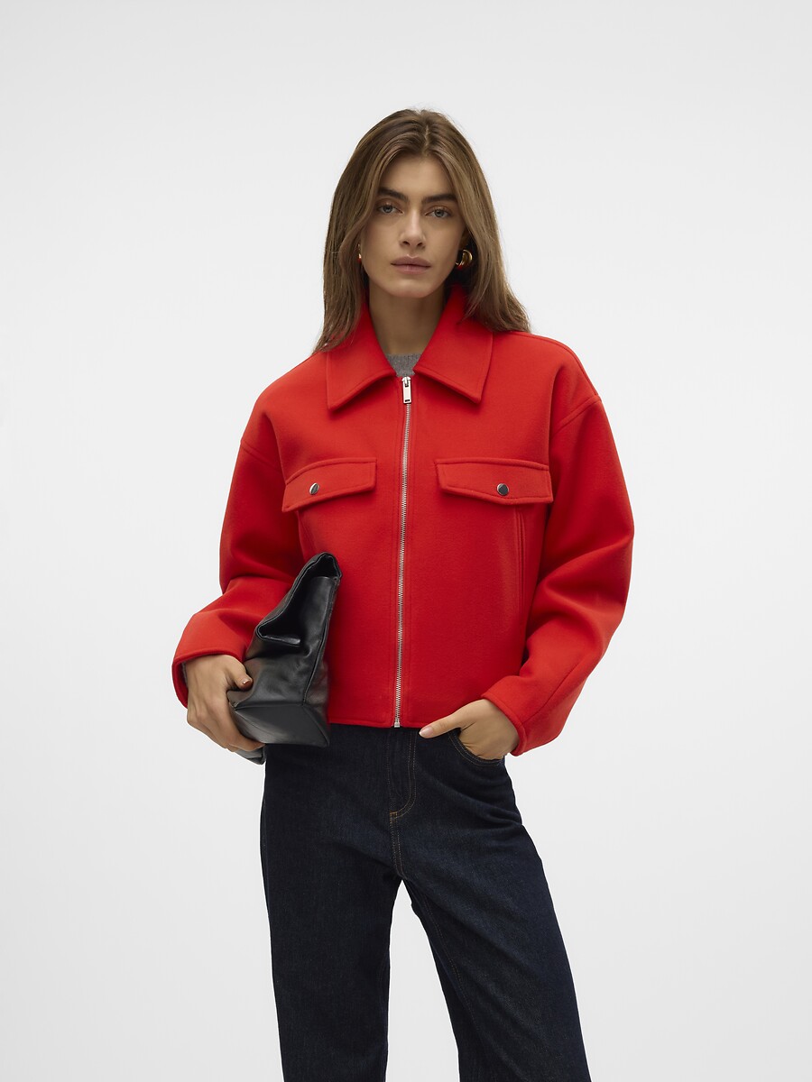 Blouson court zippé