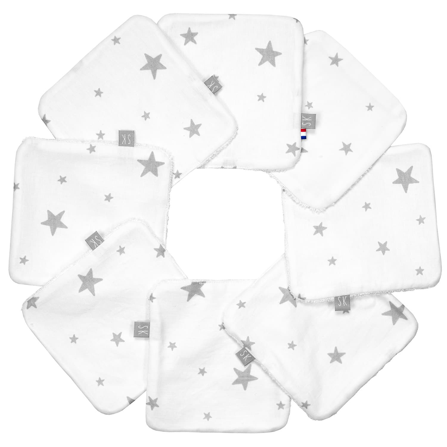 Lingettes lavables en bambou 8 pièces STELLA, SEVIRA KIDS