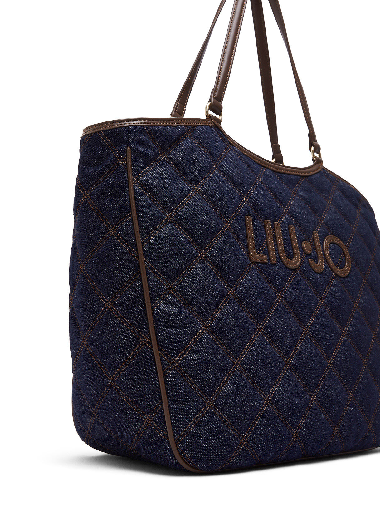 Cabas grand format en denim matelassé, LIU JO