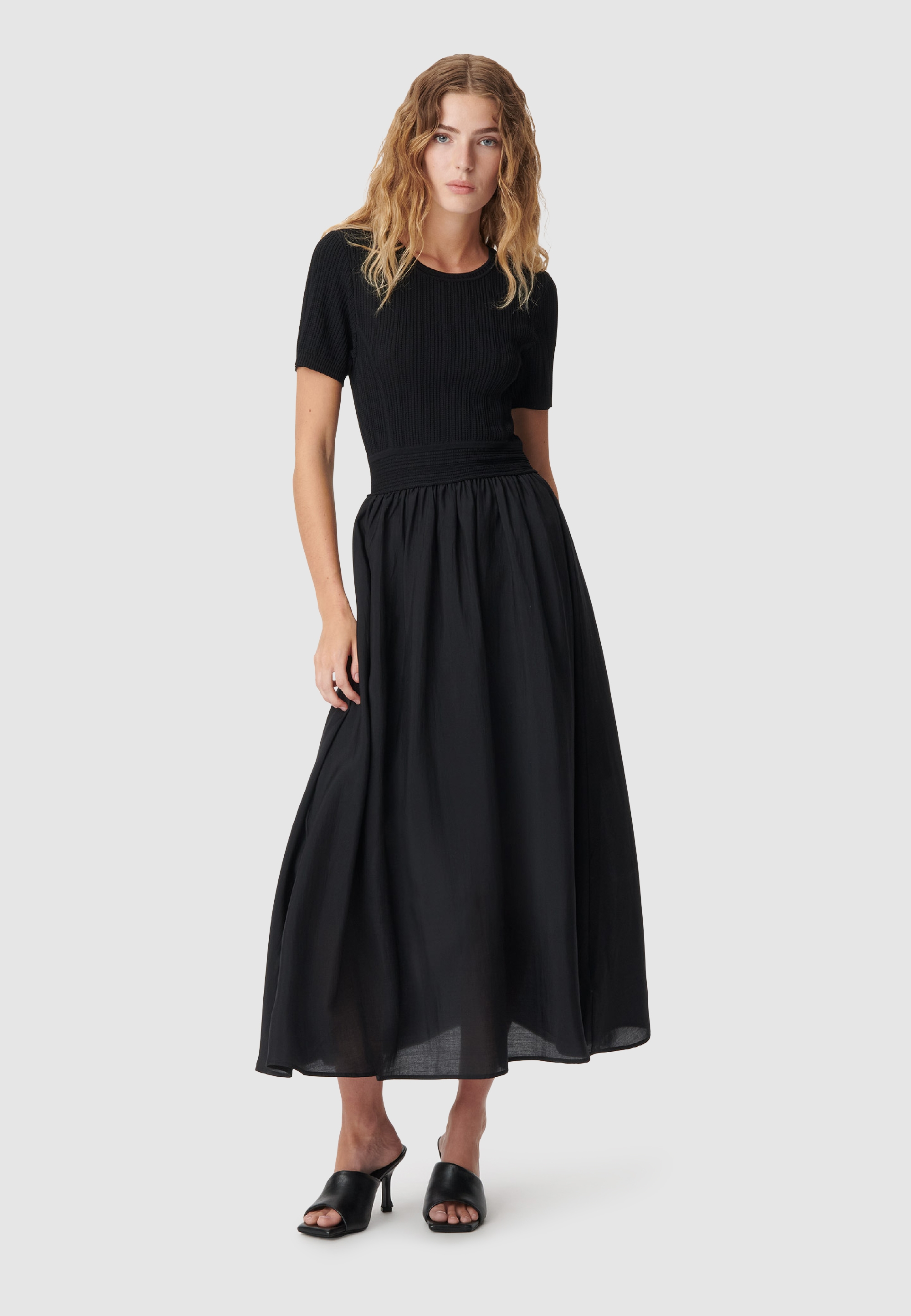 Robe longue bi-matière, IKKS
