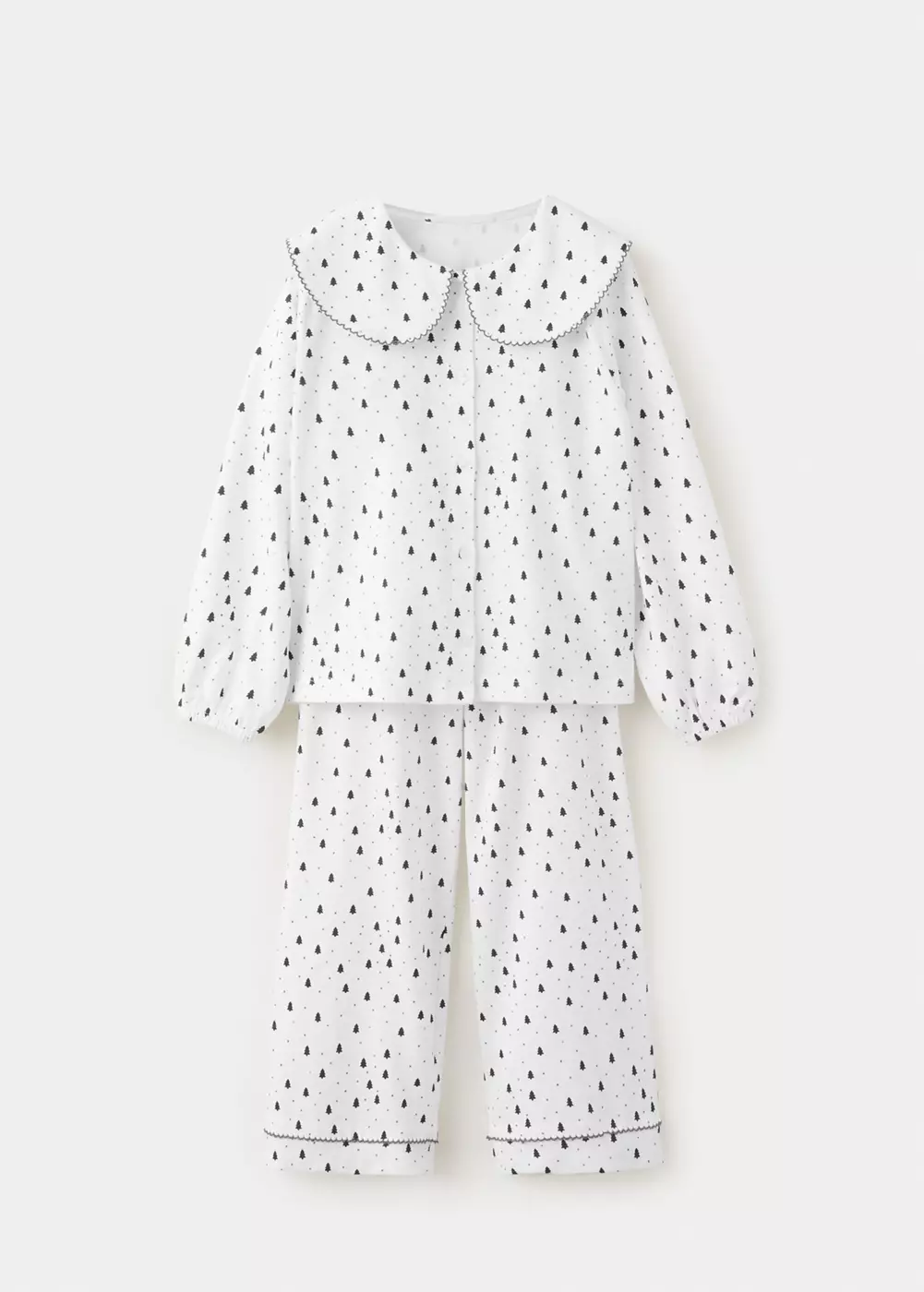Pyjama complet en coton avec petits arbres, MANGO BABY