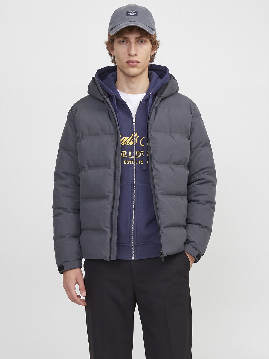 Piumino corto cappuccio fisso e collo alto, per l'inverno, JACK & JONES