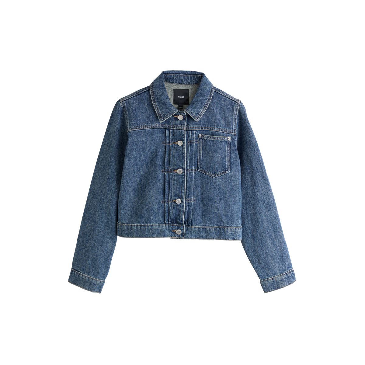 Veste style camionneur plissée en jean, NEXT