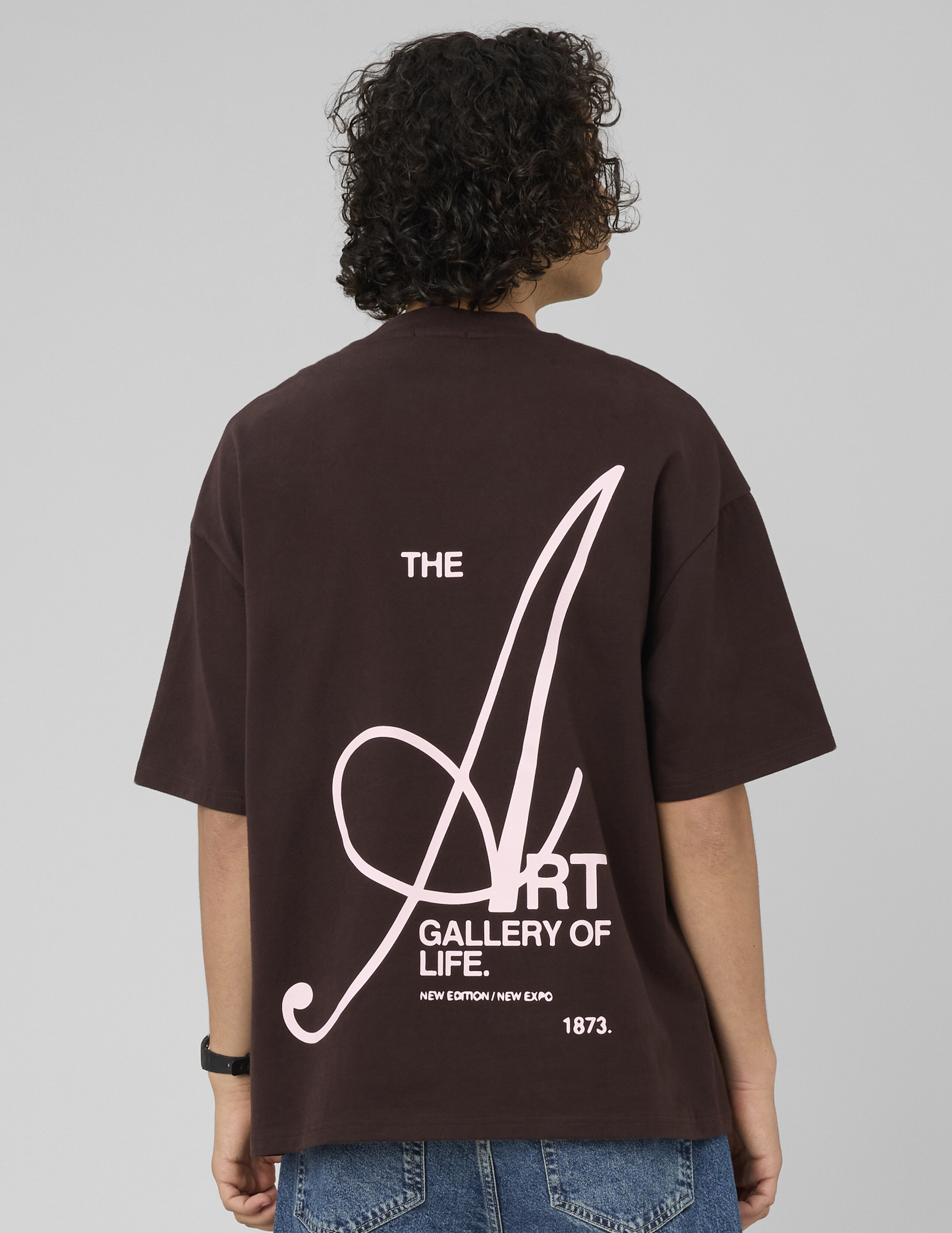 T-shirt épais imprimé devant / dos, BZB