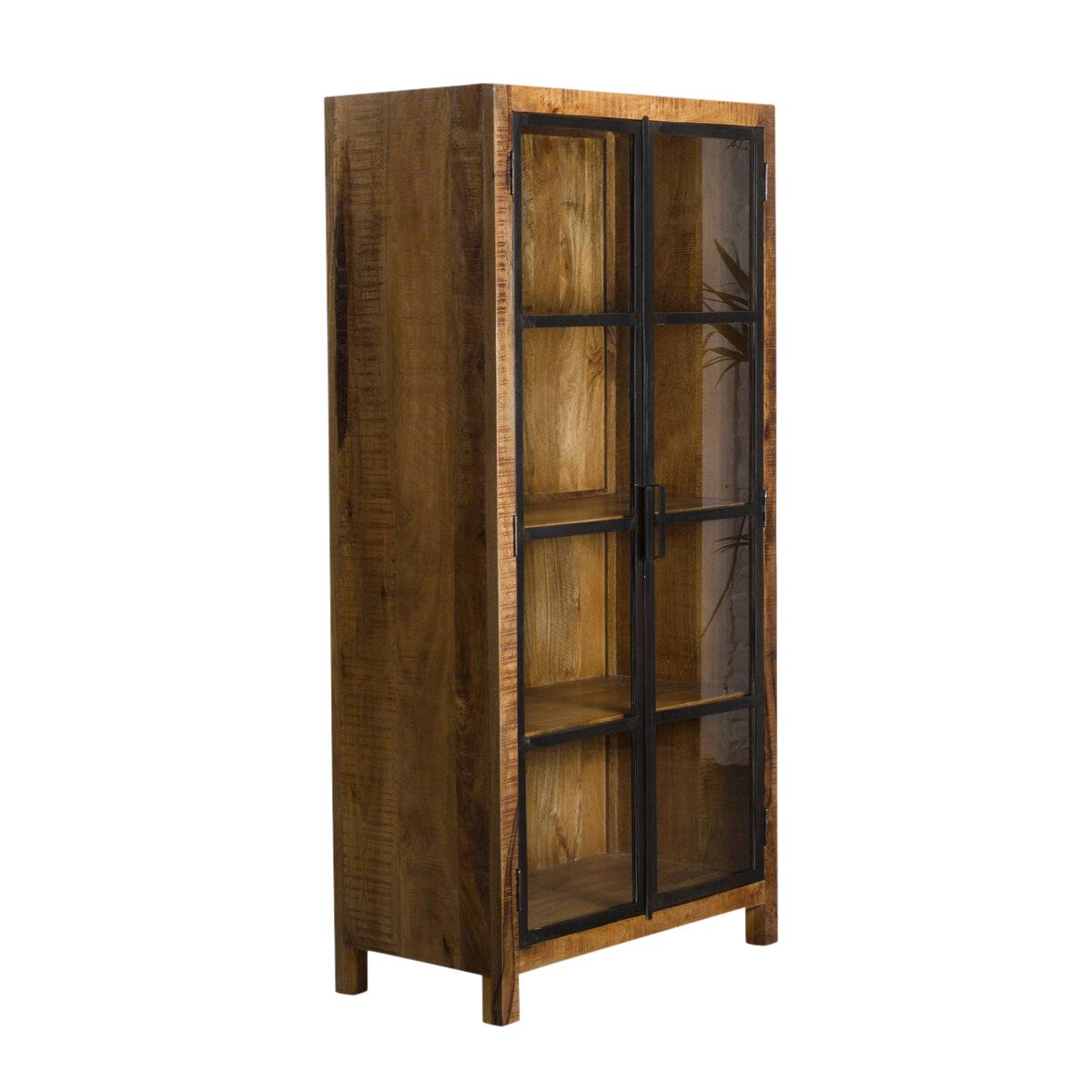 Vitrine en bois de manguier et métal AMBROISA, MADE IN MEUBLES