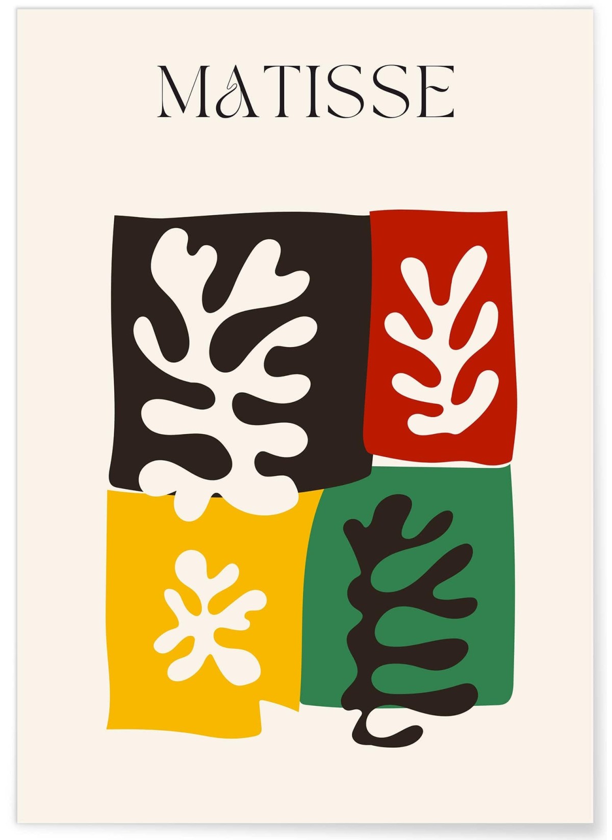 Affiche Matisse 'Collage Nature' – Patchwork artistique, L'AFFICHERIE