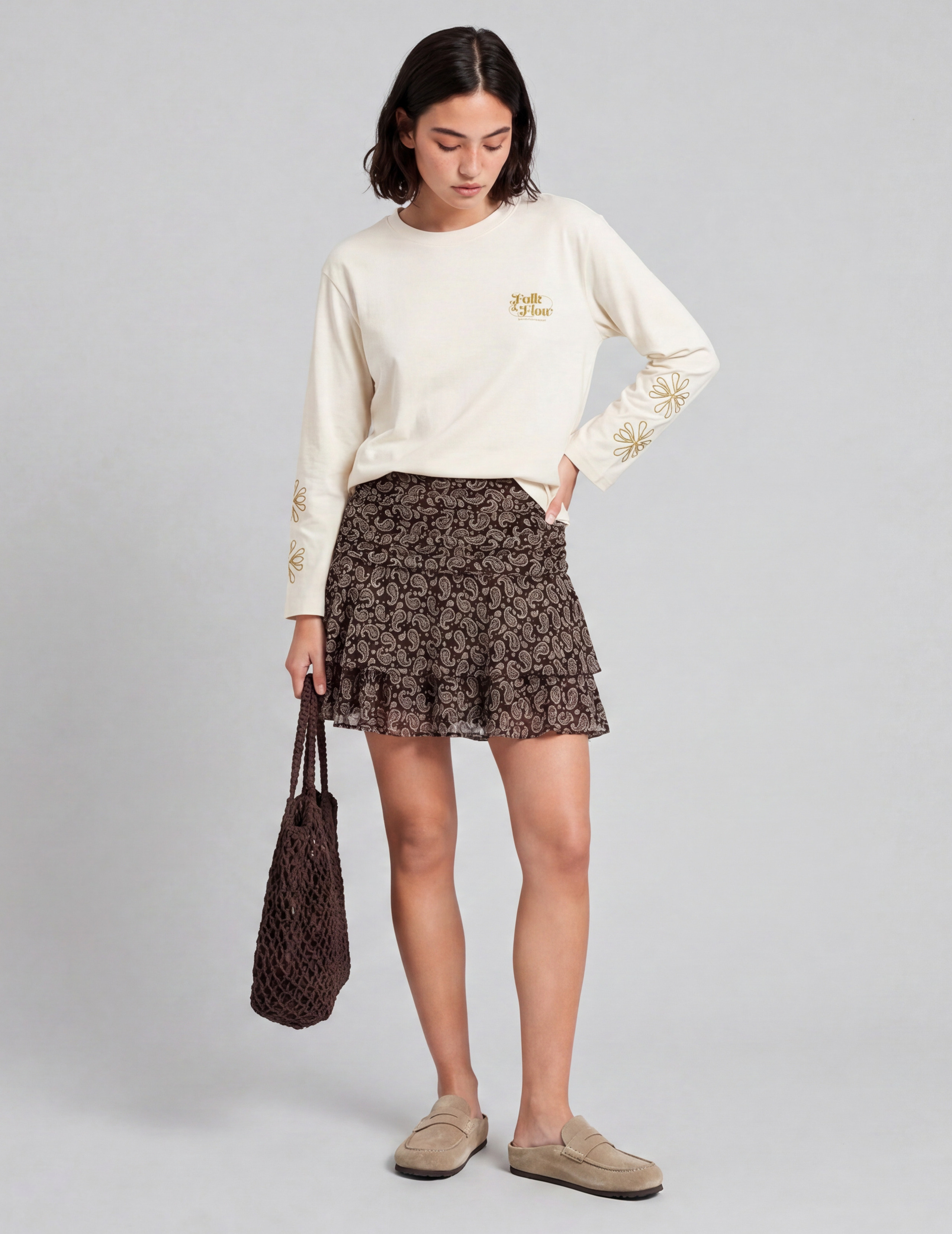Jupe short imprimée, BZB