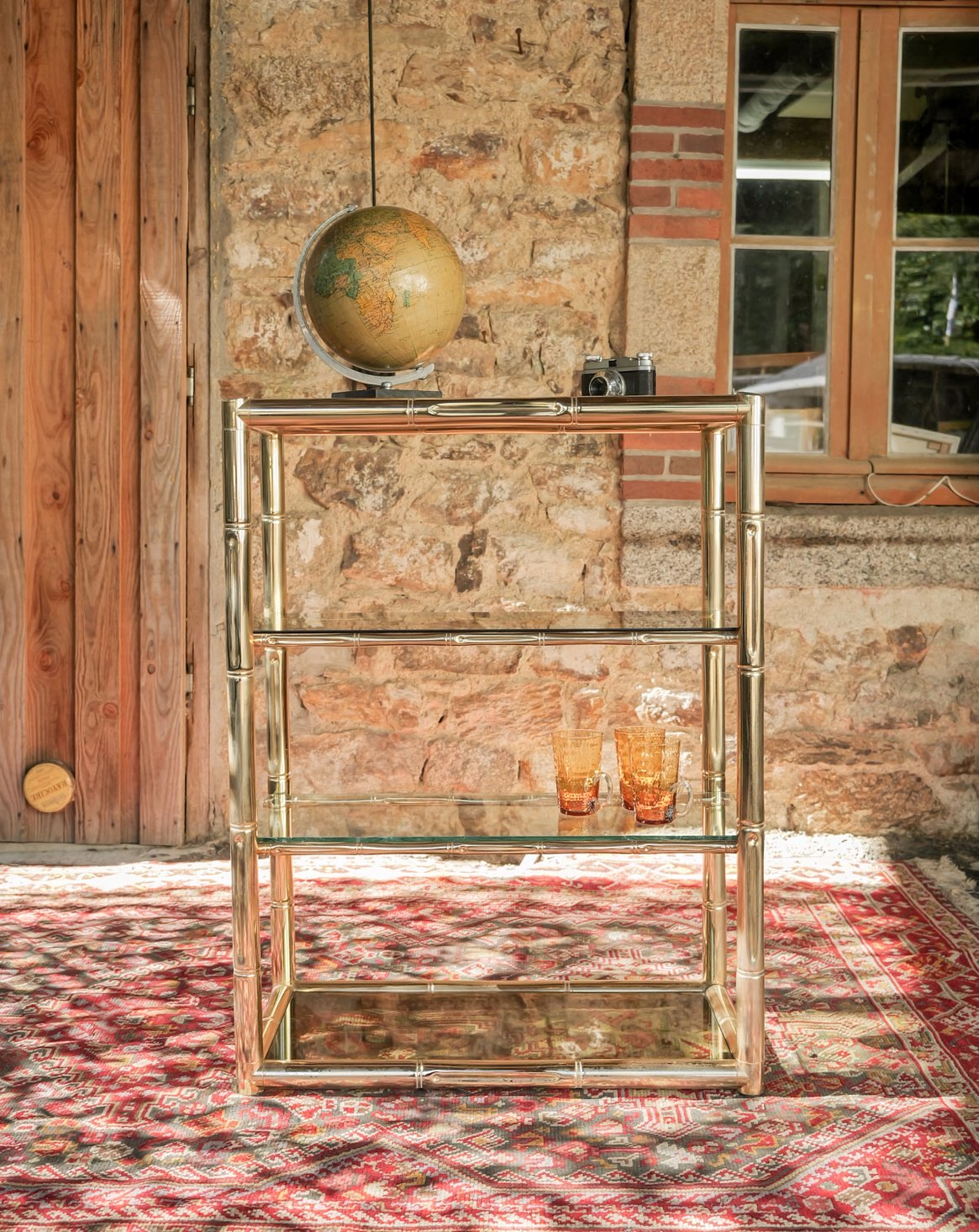 Étagère vintage dorée Isabelle N°356 - Bon état, DEBONGOUT