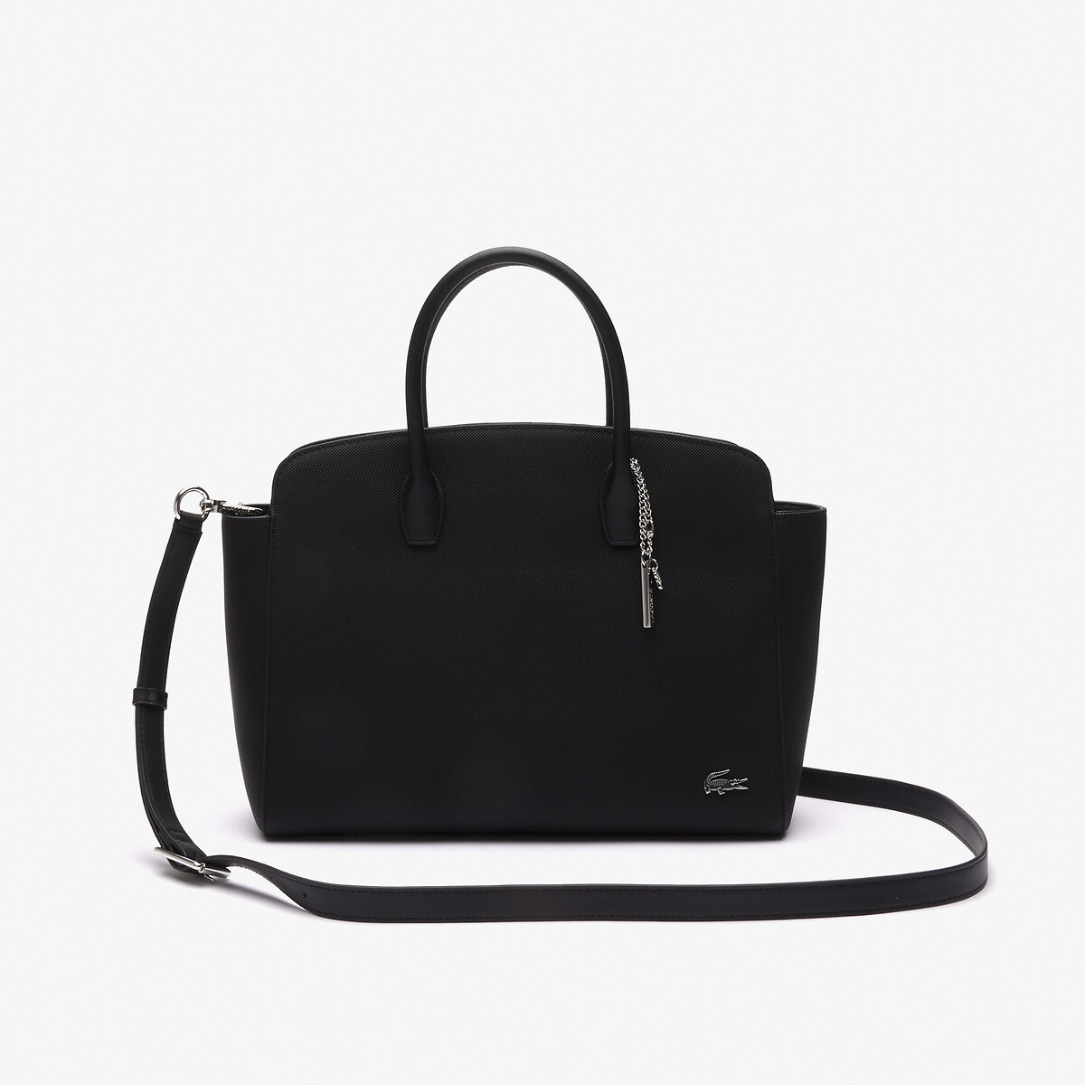 Sac main toile enduite daily lifestyle noir Lacoste La Redoute