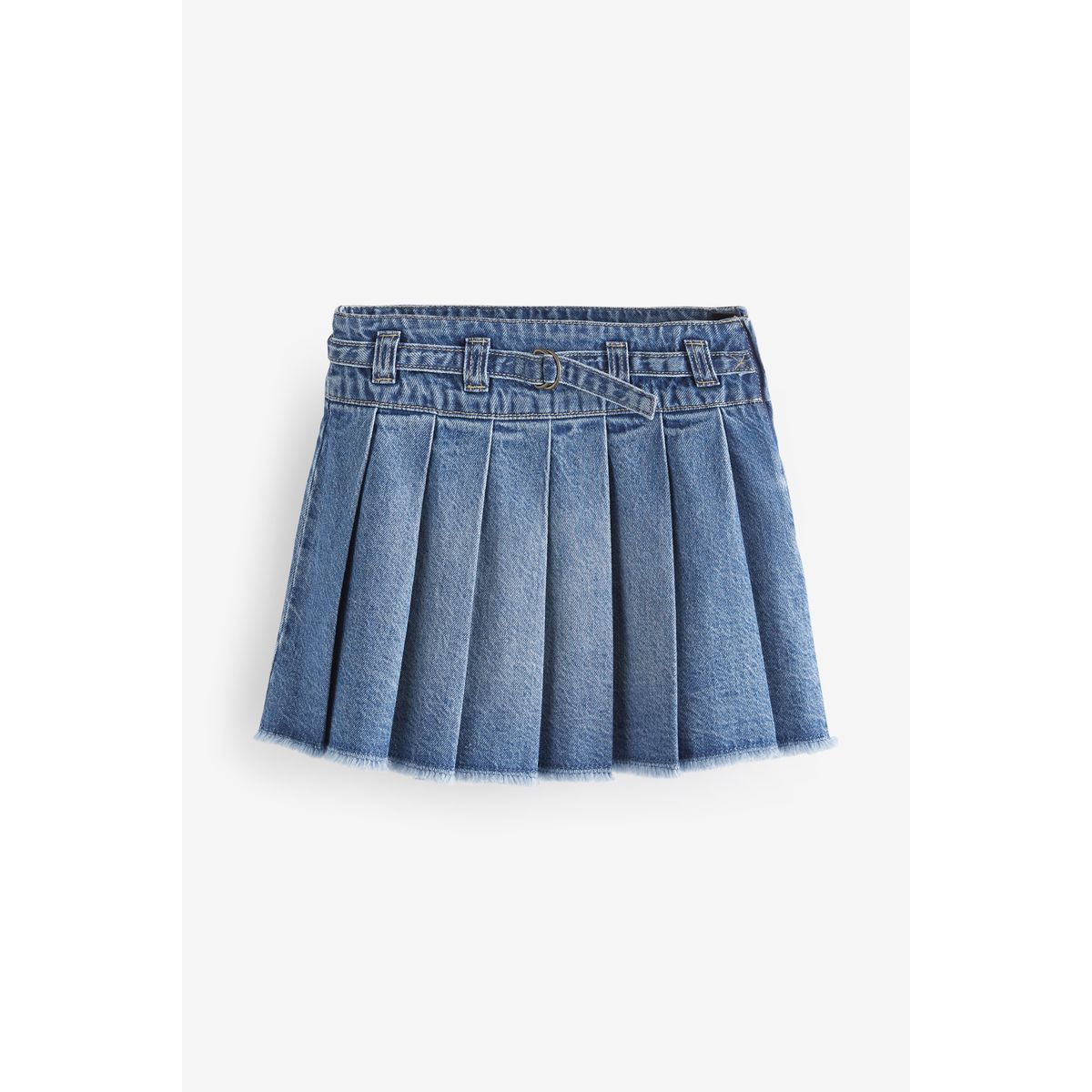 Jupe plissée en denim, NEXT