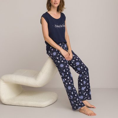 Pijama de manga corta, algodón puro LA REDOUTE COLLECTIONS