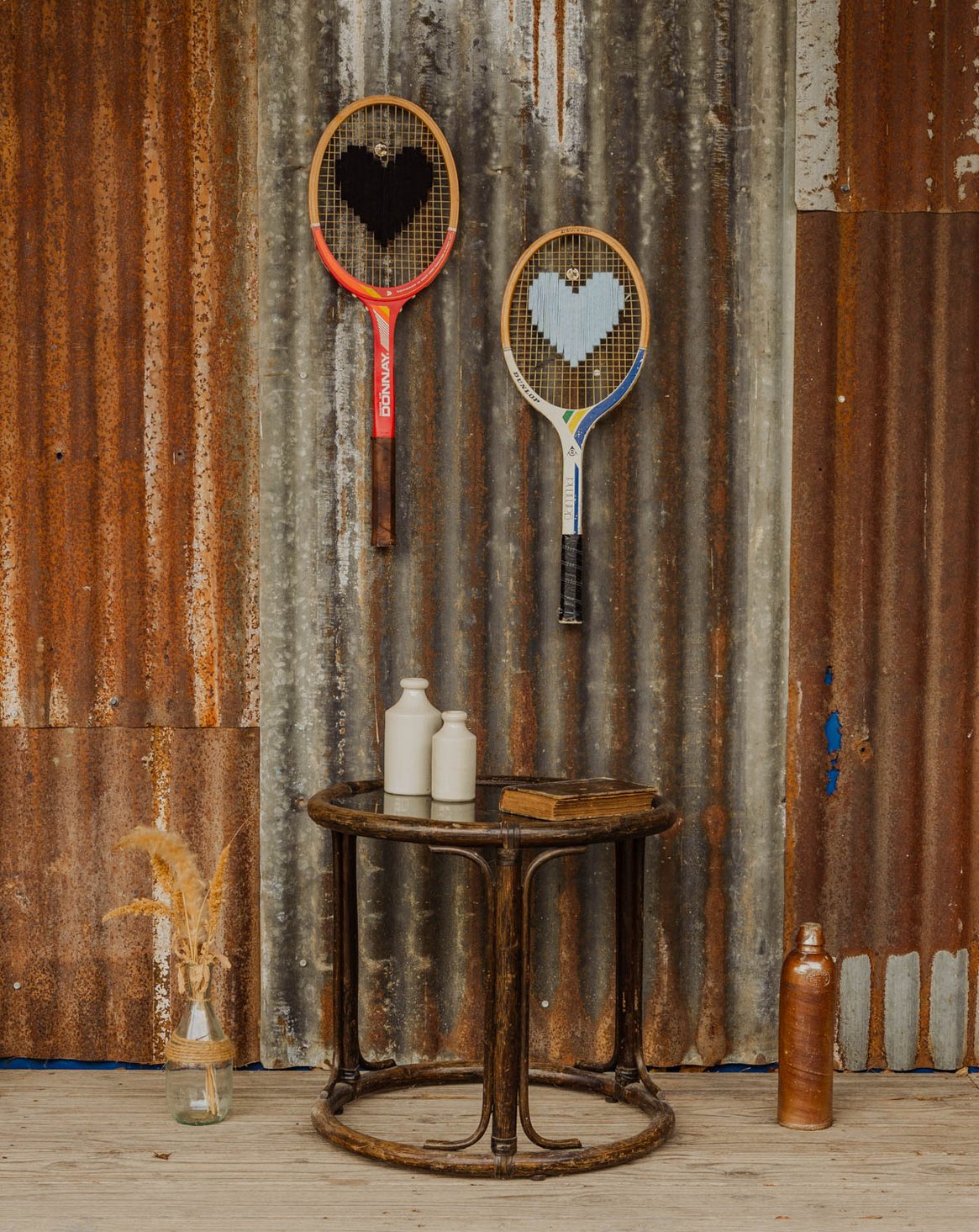 Table d'appoint en verre et bois Francine N°1672 - Bon état, DEBONGOUT