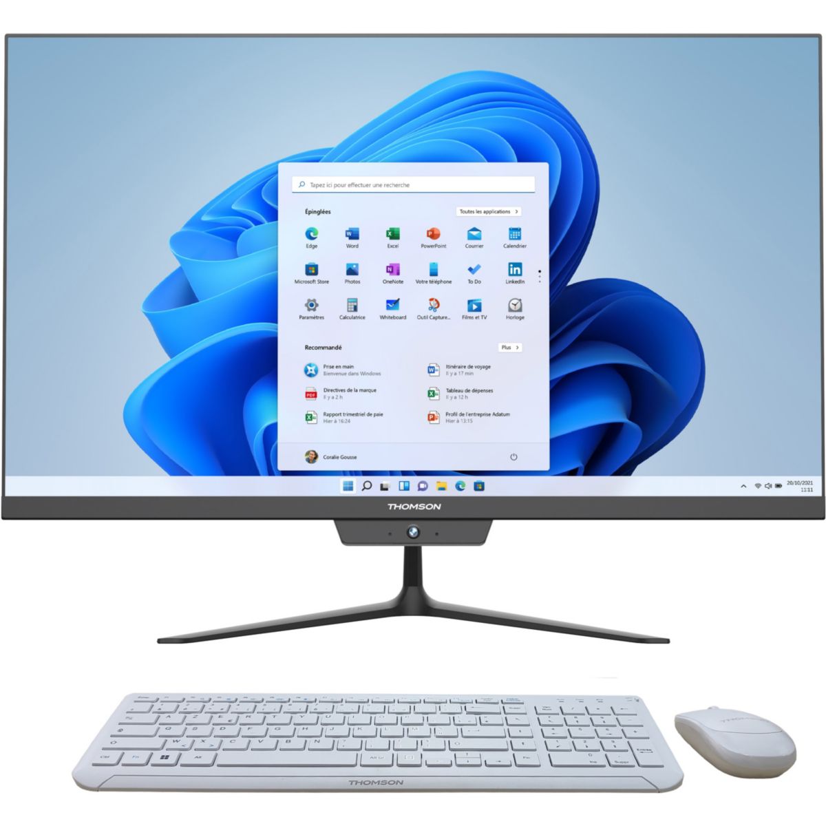 Ordinateur tout-en-un A27I51216BK512C 27" Intel Core i5-12450H 16 Go RAM LPDDR4 SSD 512 Go, THOMSON