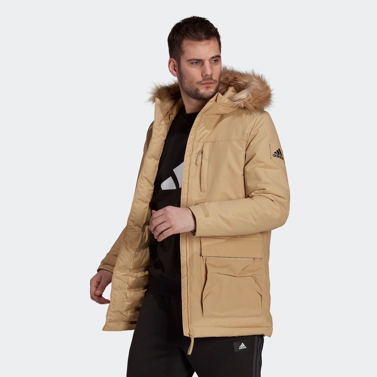 utilitas hooded parka adidas