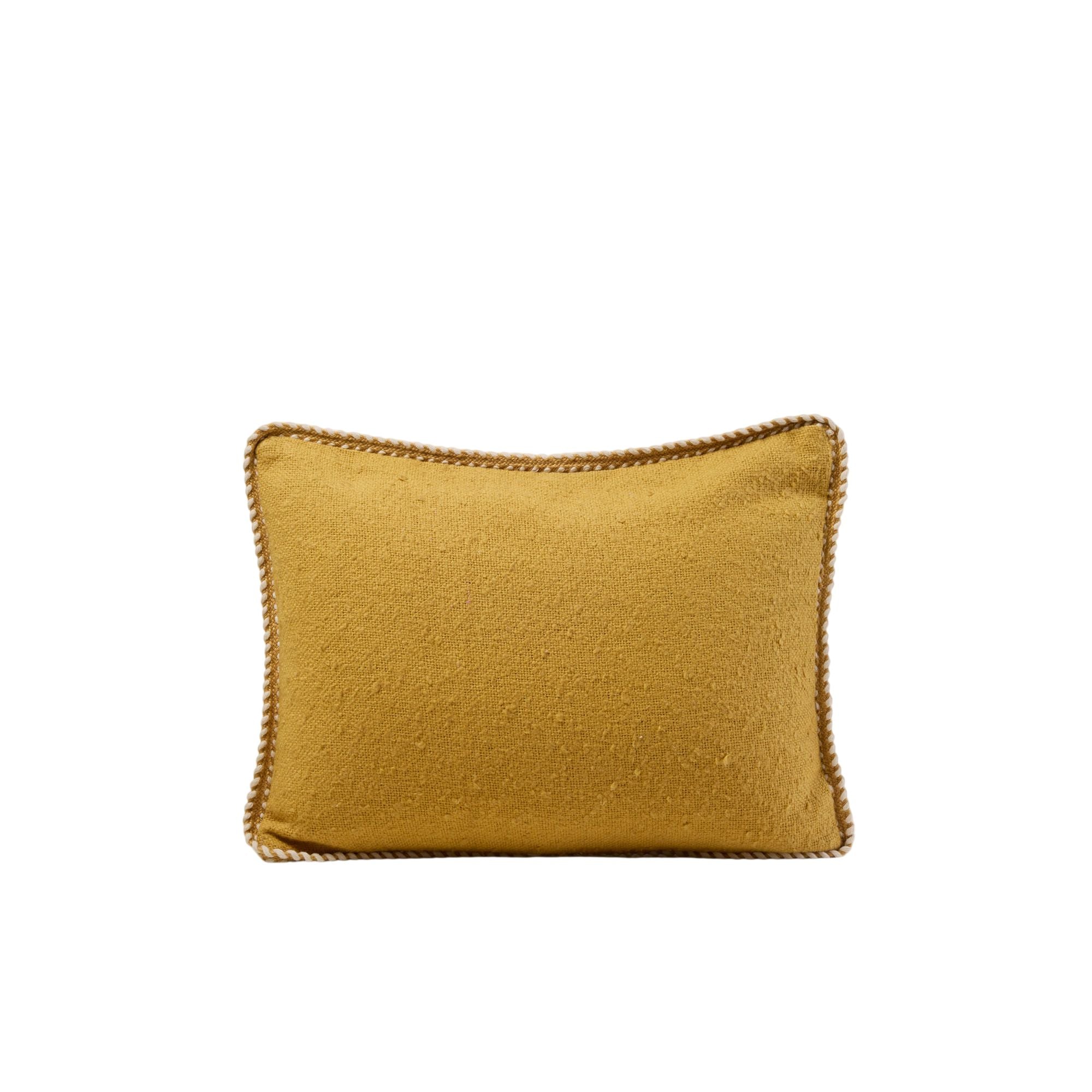 Housse De Coussin en Coton brut et ganse tressée GANJI, MADURA