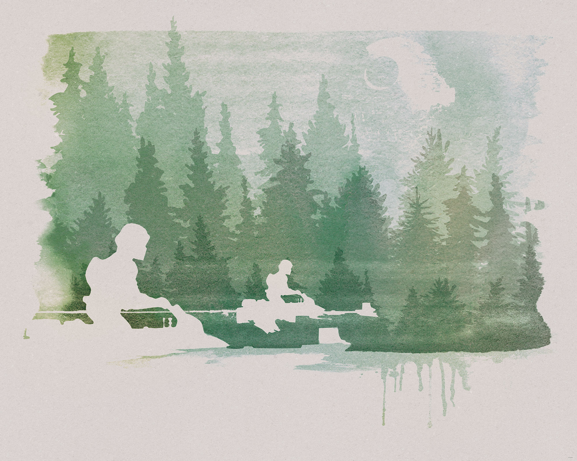 Papier peint Komar - Star Wars Endor Speeders - 350 x 280 cm, HEXOA