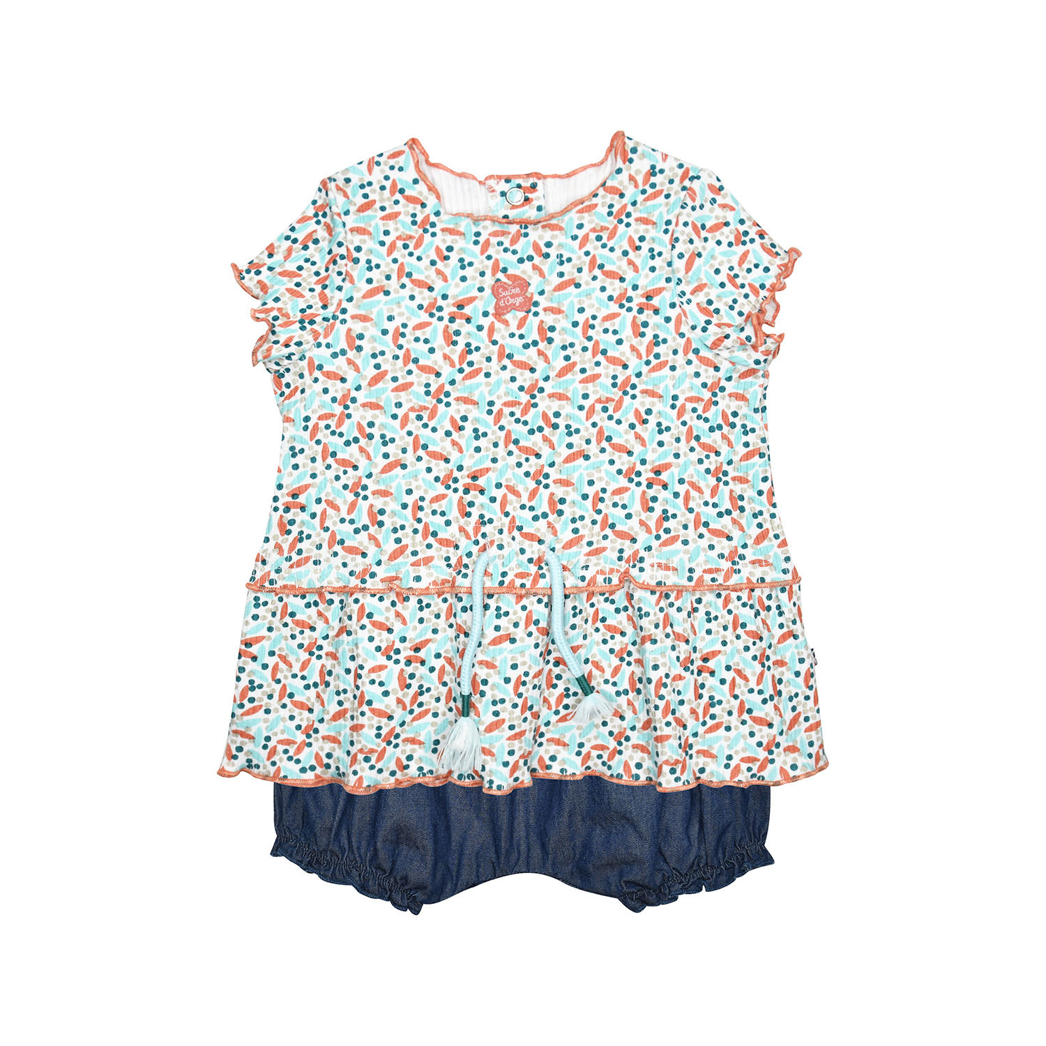 Robe bloomer georgia manches courtes naissance, SUCRE D'ORGE
