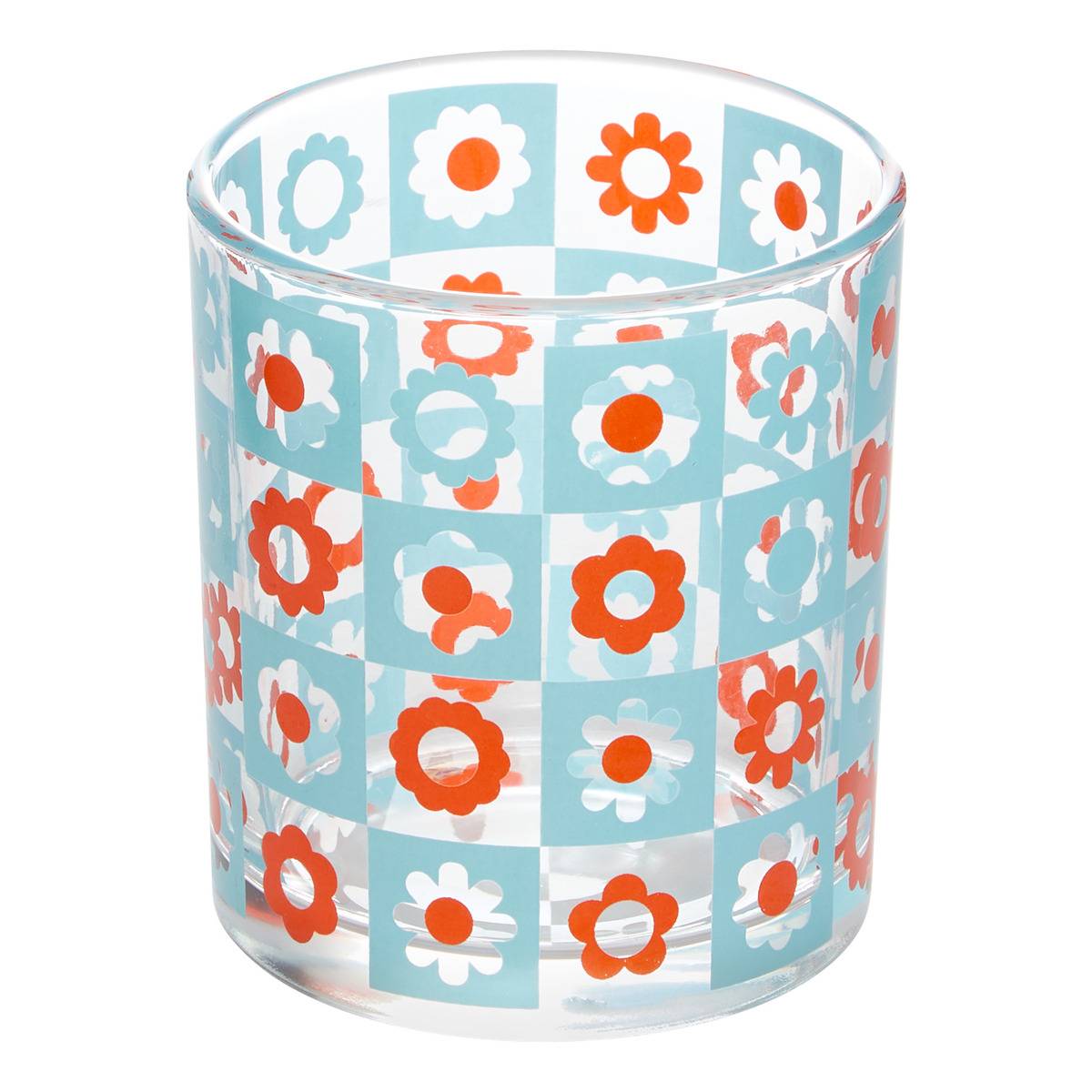 Verre à eau 300ml motif fleurs CHA CHA POP, ATMOSPHERA