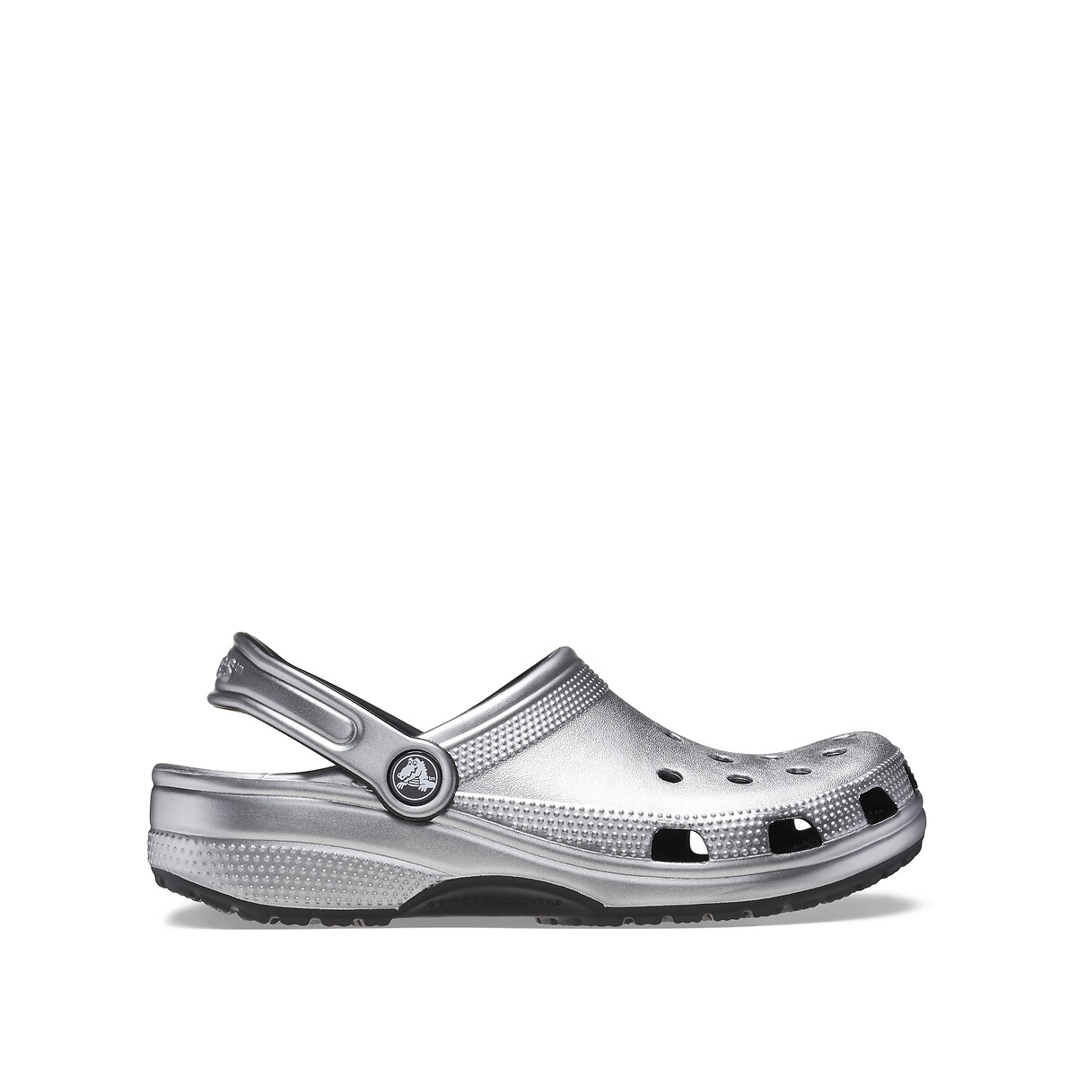 Silver crocs shop