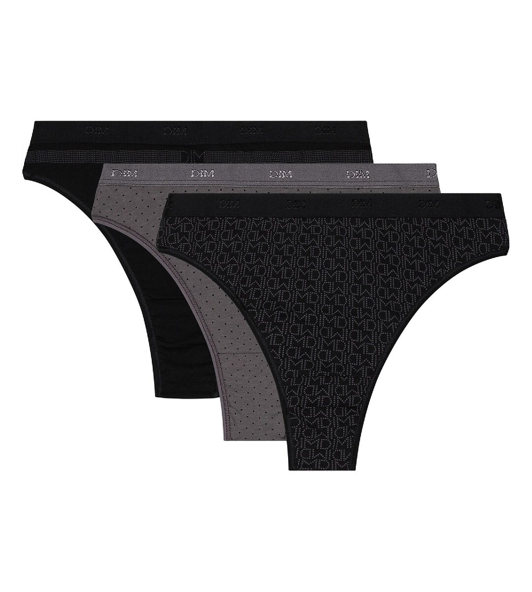 Lot de 3 strings Les Pockets Coton, DIM
